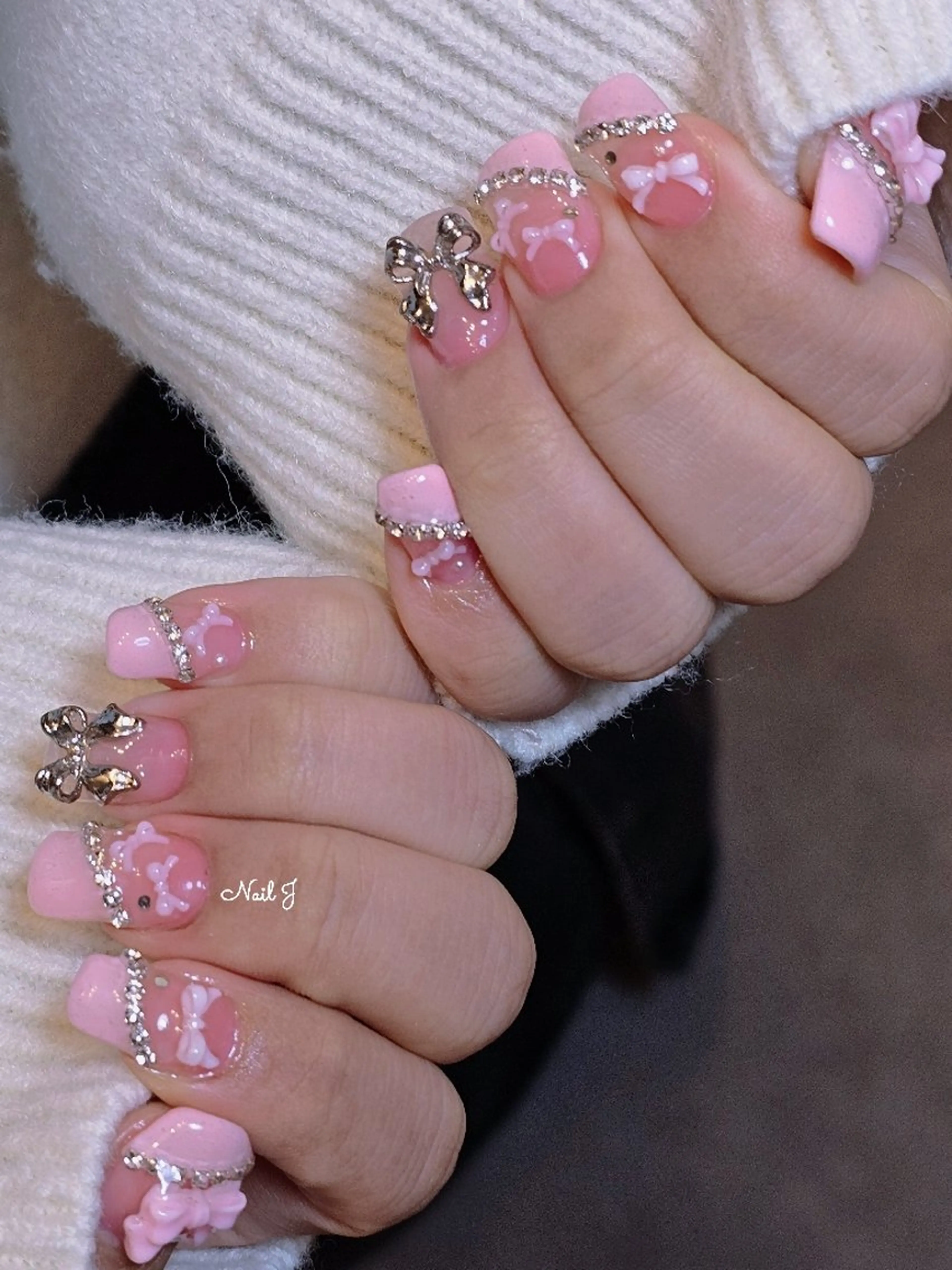 ネイル 韓国ネイル 冬ネイル ハンドネイル Nail Jのネイルデザイン