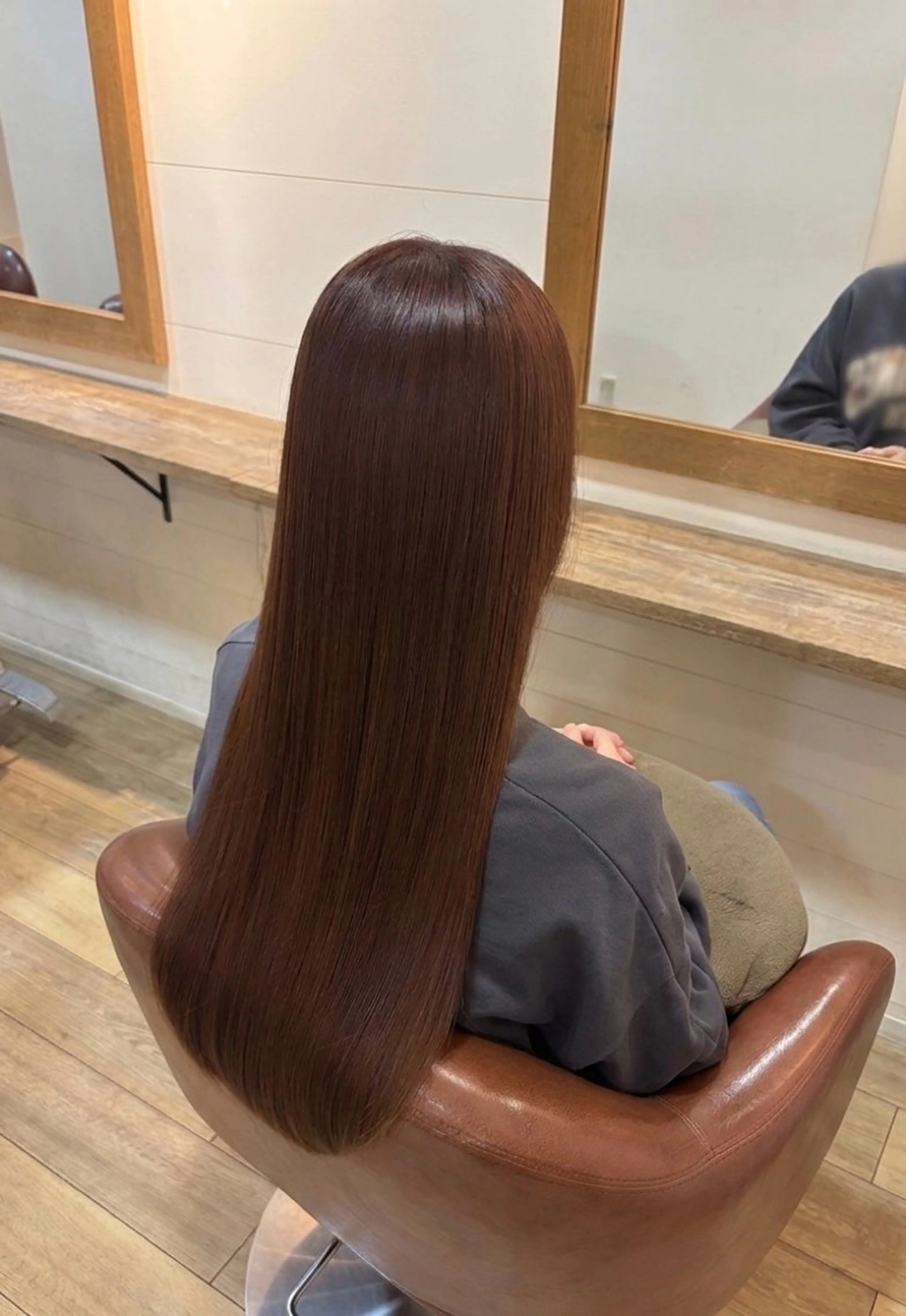 セミロング カラー ブラウンカラー ピンクカラー ピンクブラウン ヘアカラー トリートメント 堀 和香菜のヘアスタイル