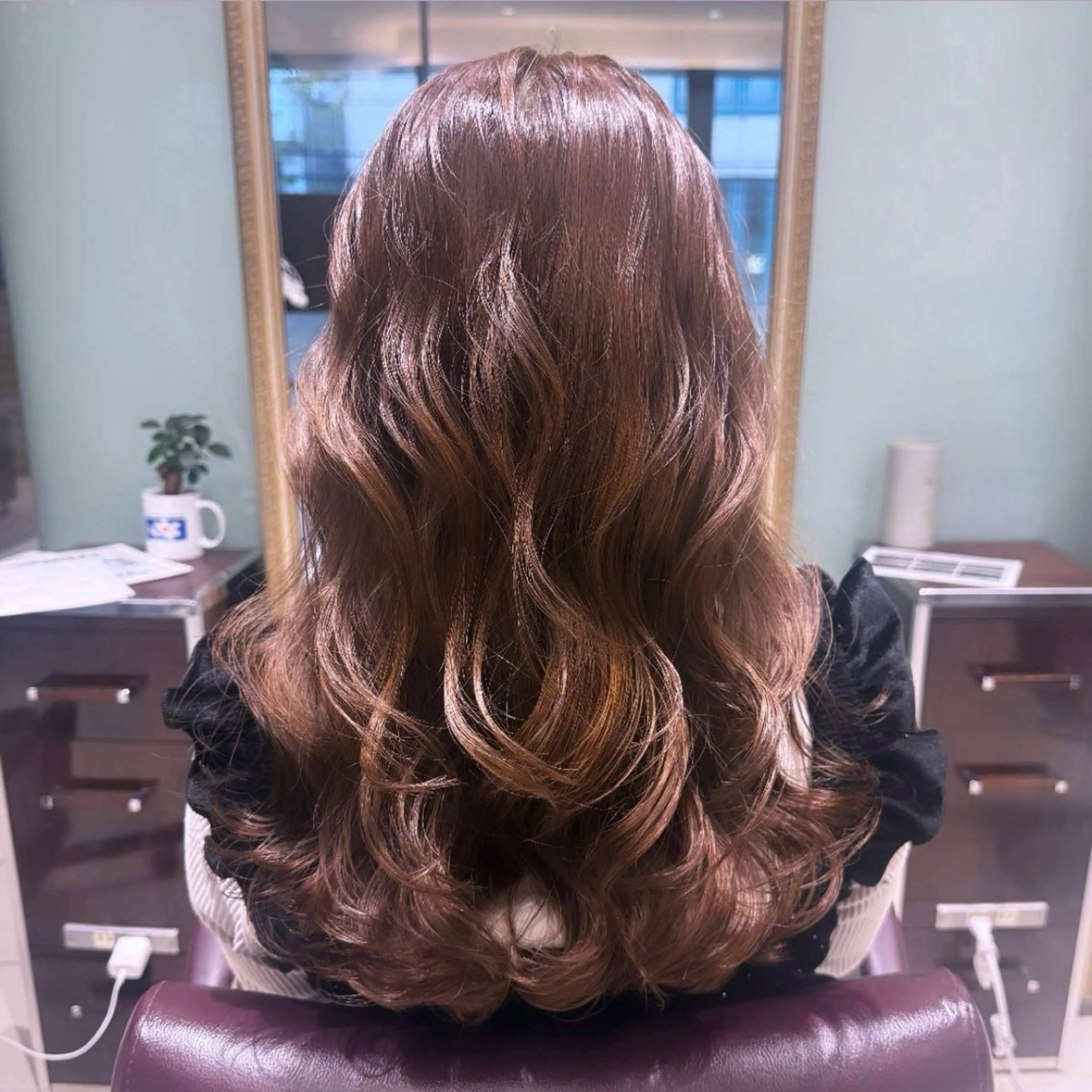 ロング パーマ パーマ 韓国風パーマ🌿コテ 巻き風パーマ/るいのヘアスタイル