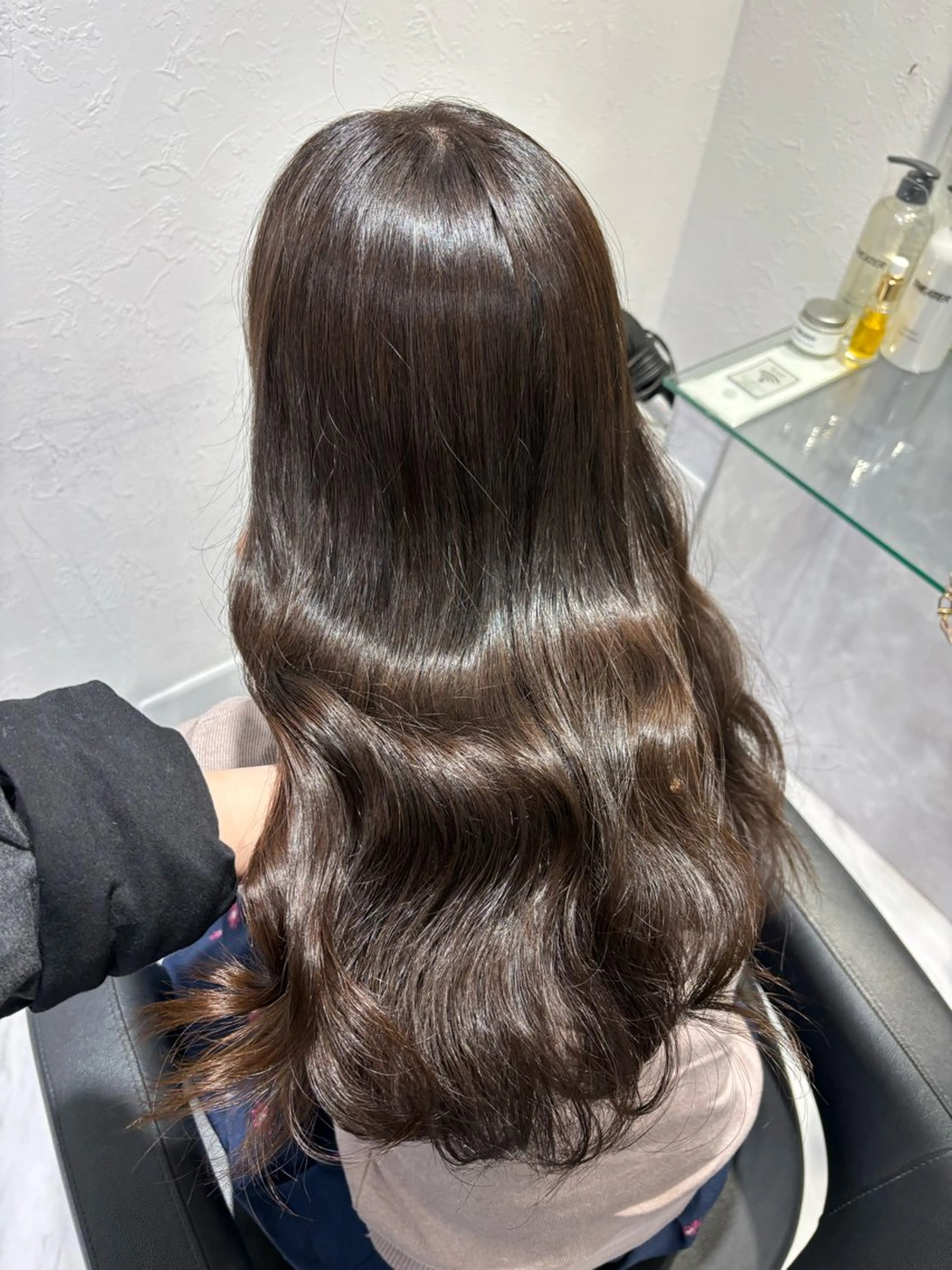 ロング カラー ベージュカラー 透明感カラー グレージュ オリーブベージュ オリーブグレージュ 表参道♡暗髪♡ 艶カラー♡アユミのヘアスタイル