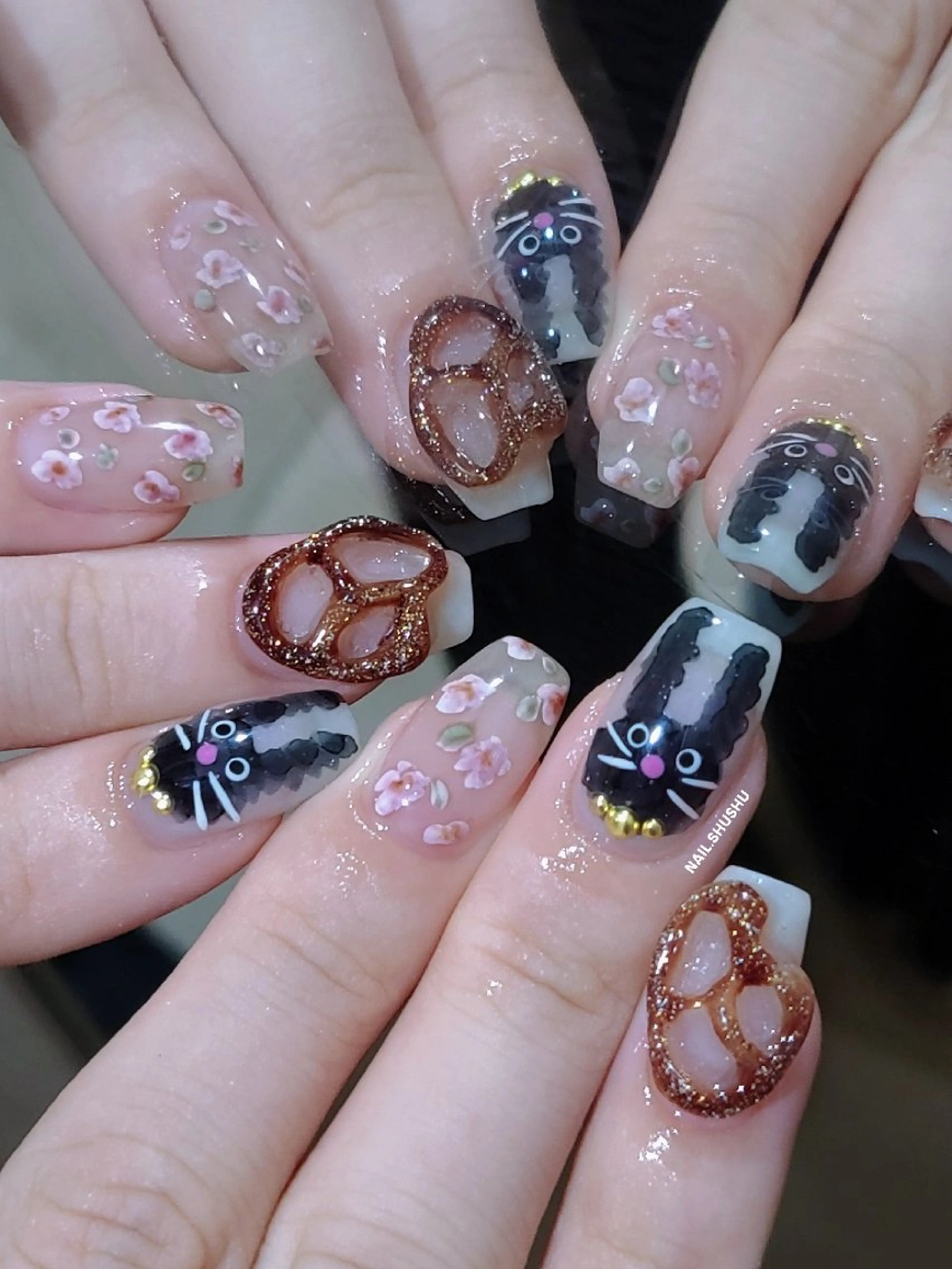 ネイル 3dパーツ/流行り 👧shushu❤️のネイルデザイン
