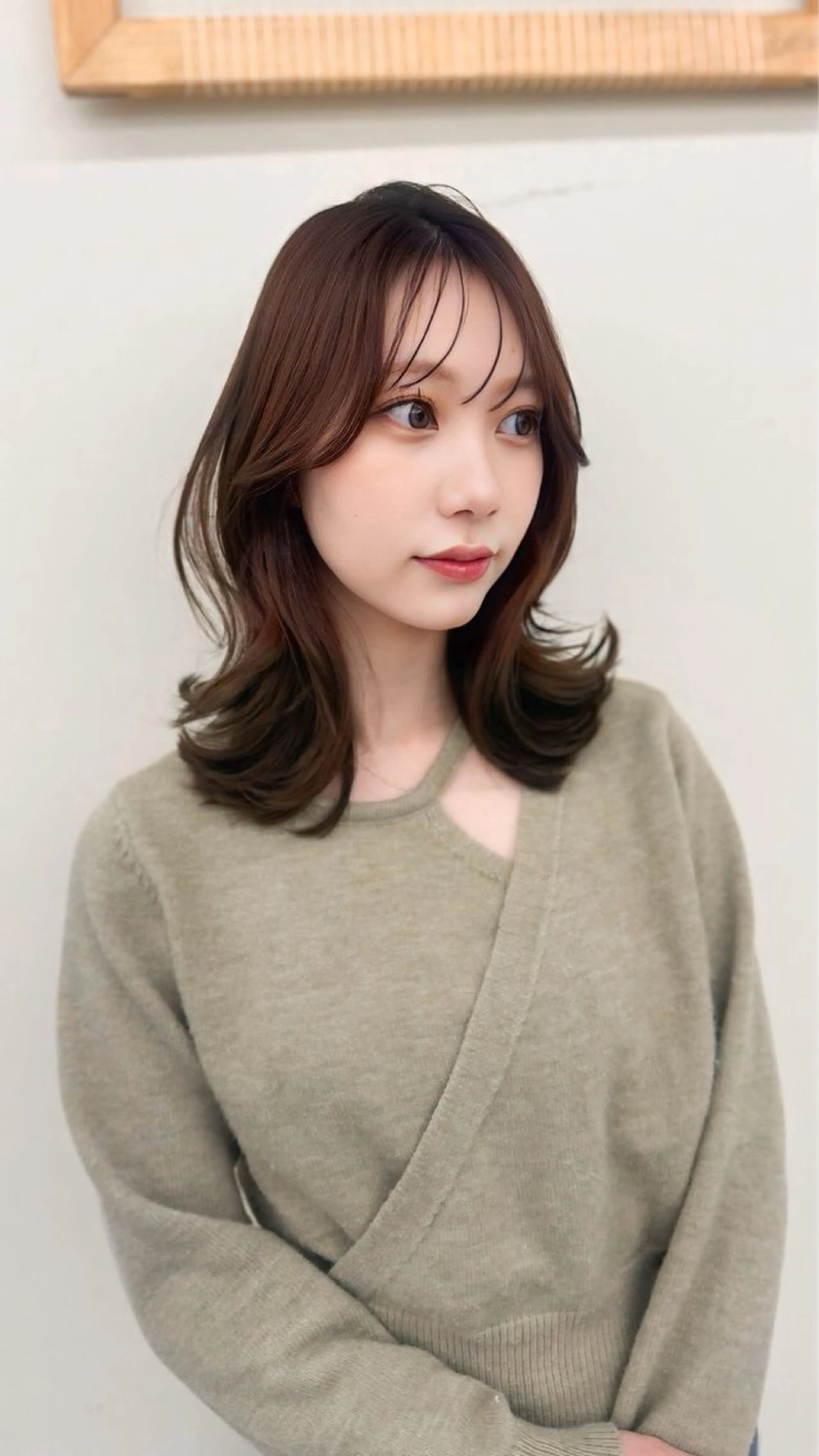 セミロング カラー ブラウンカラー マロンブラウン ヘアカラー ワンホン×髪質改善 つのーか🩶‪🫧のヘアスタイル