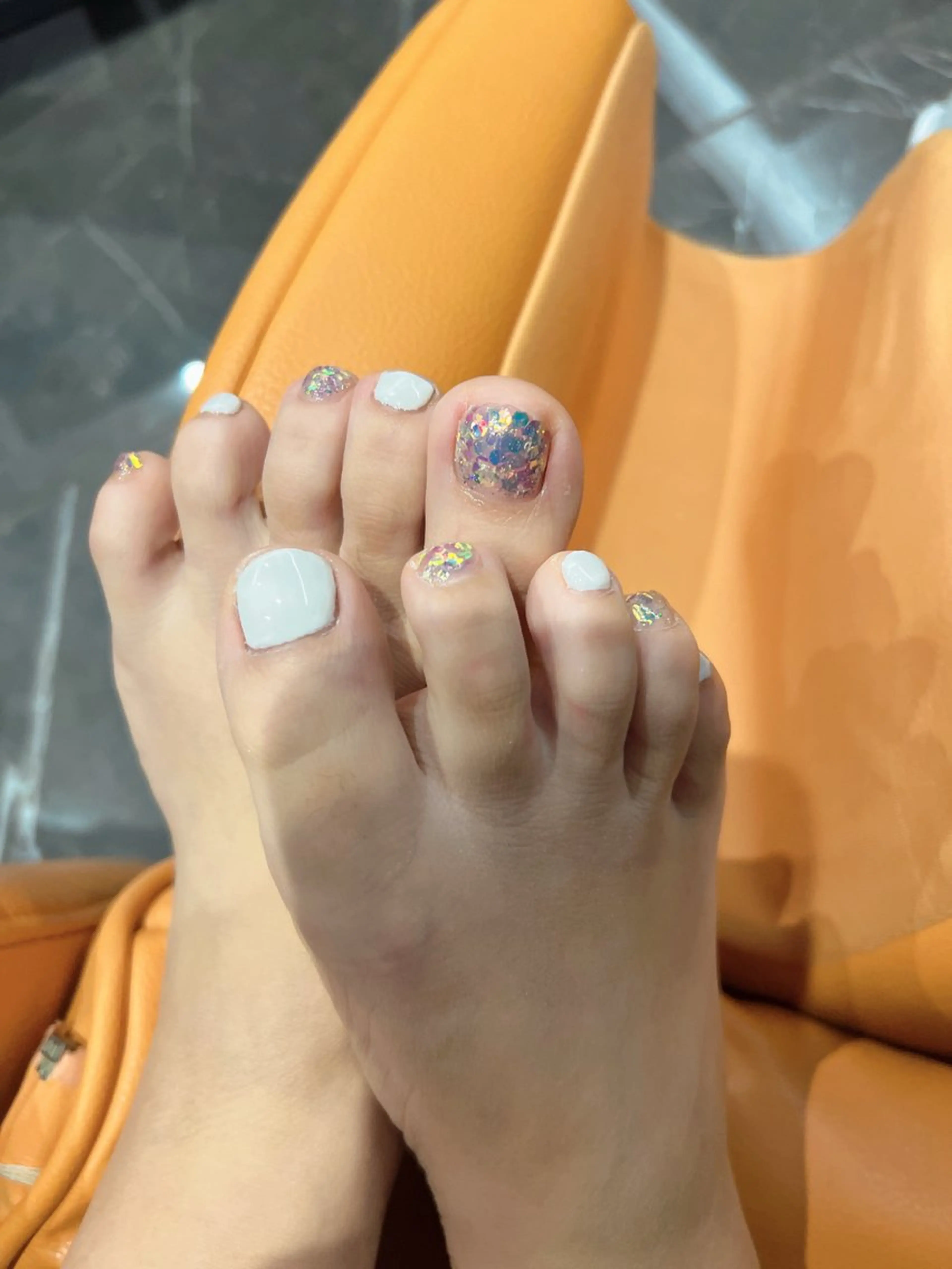 ネイル フットネイル キラキラネイル オフィスネイル 吴 丹丹のネイルデザイン