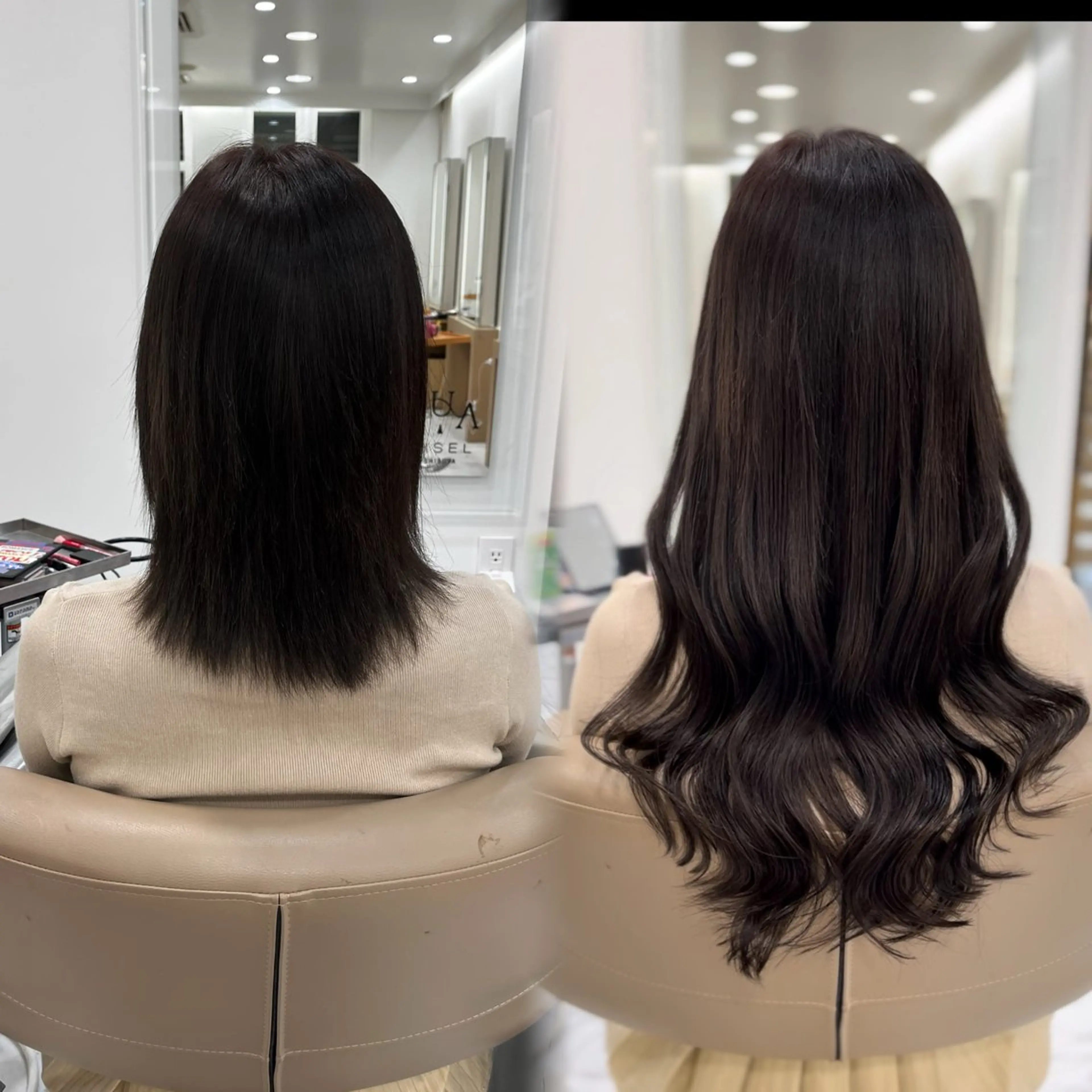 ロング シールエクステ エクステ ロング カット ヘアカラー エクステ エクステ初心者歓迎 💎馴染みNo.1のヘアスタイル