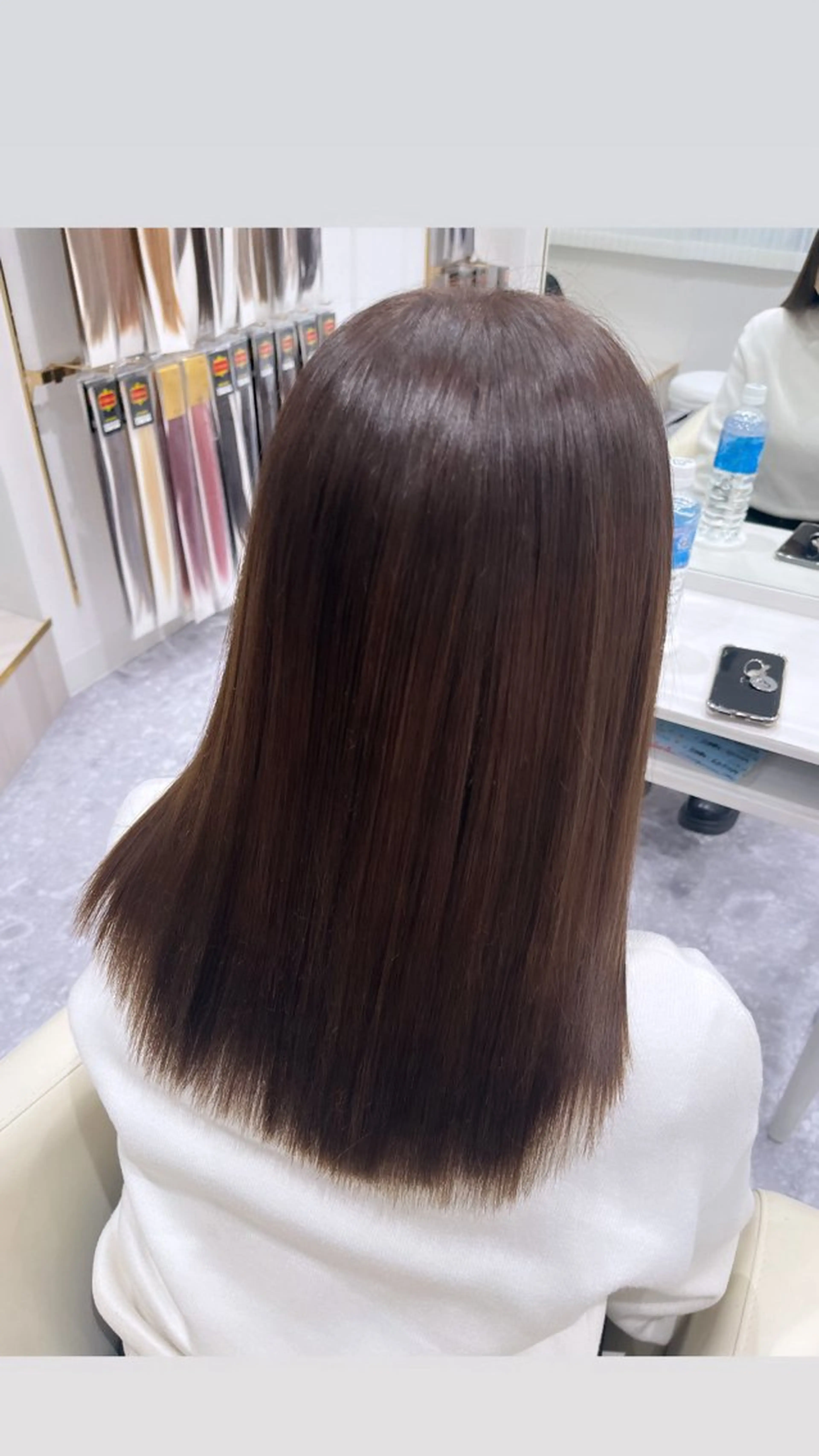 セミロング カラー トリートメント 河西 楓のヘアスタイル