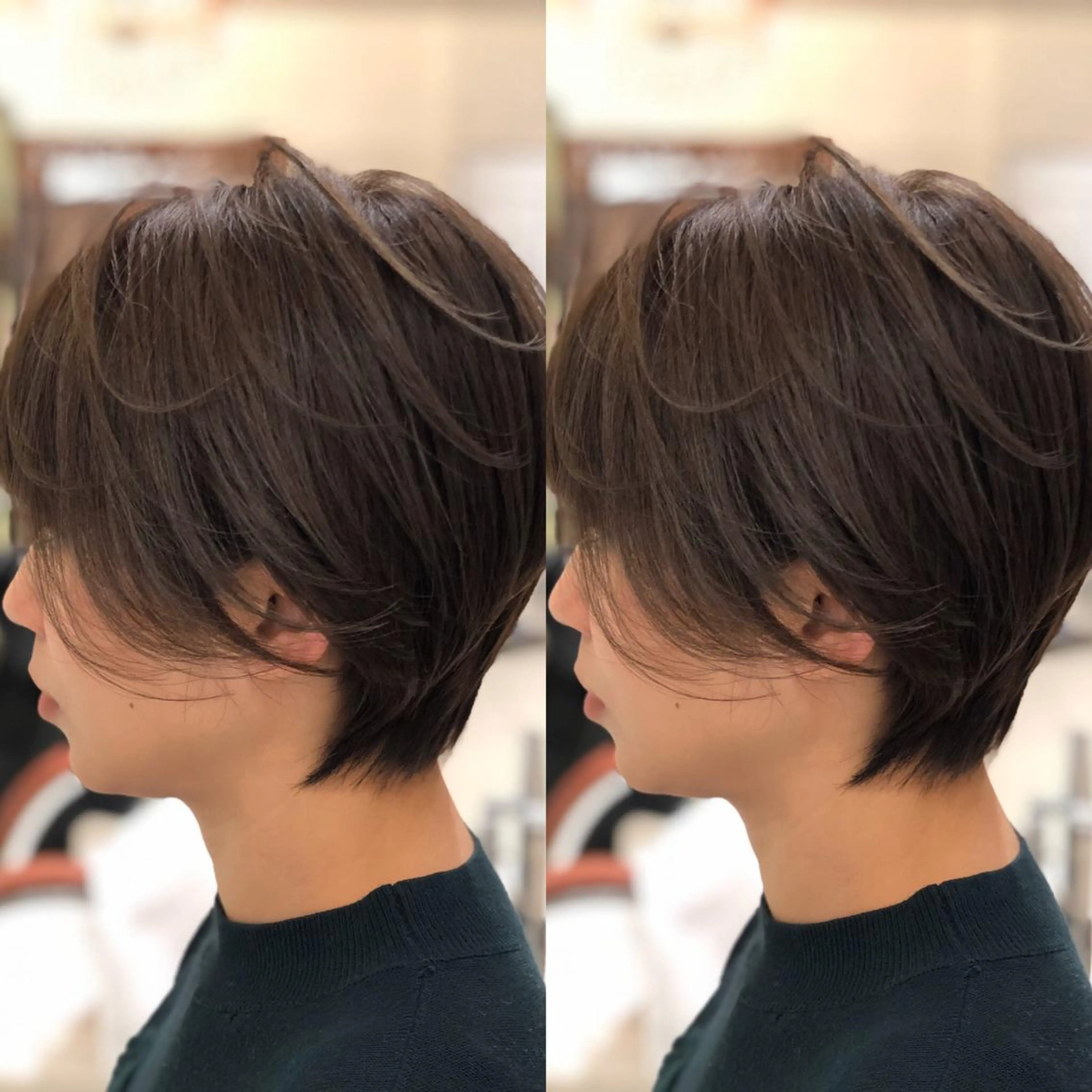 ショート カット ヘアカラー Y Uのヘアスタイル