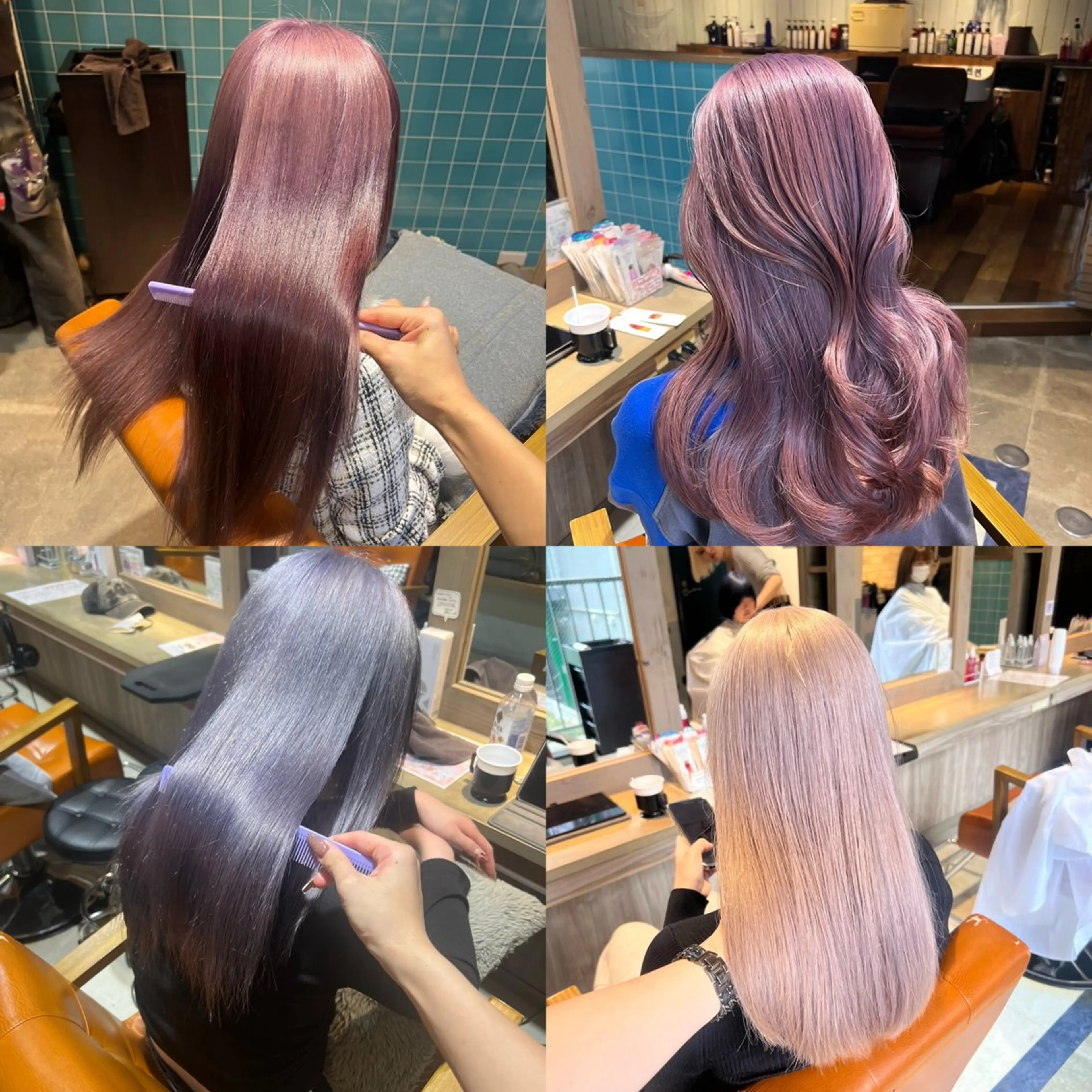 ロング カラー ヘアカラー トリートメント 艶髪×透明感カラー ののかのヘアスタイル