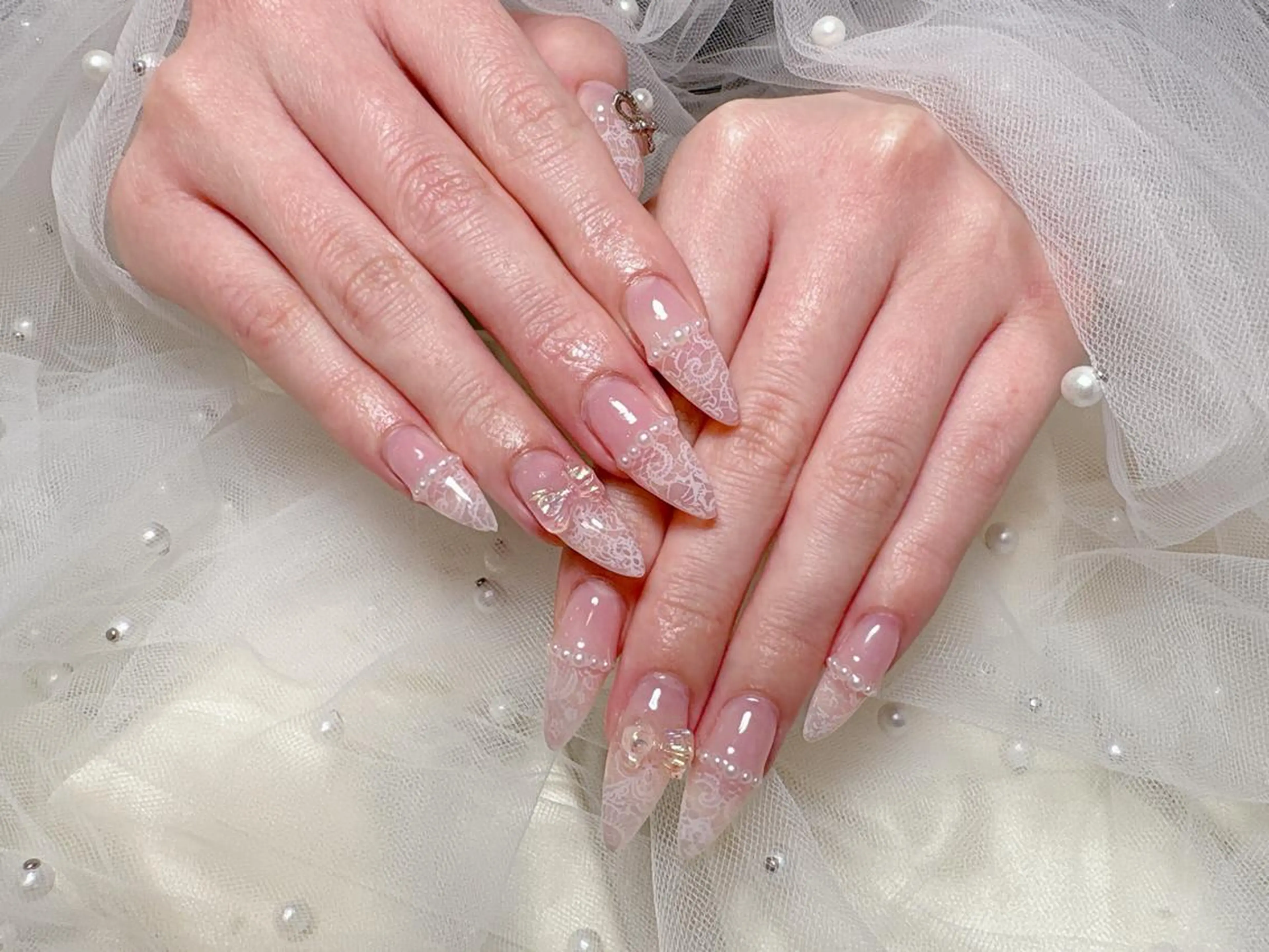 ネイル レース ハンドネイル ハンドケア 🦋 MiKi 🦋 ネイルサロンのネイルデザイン
