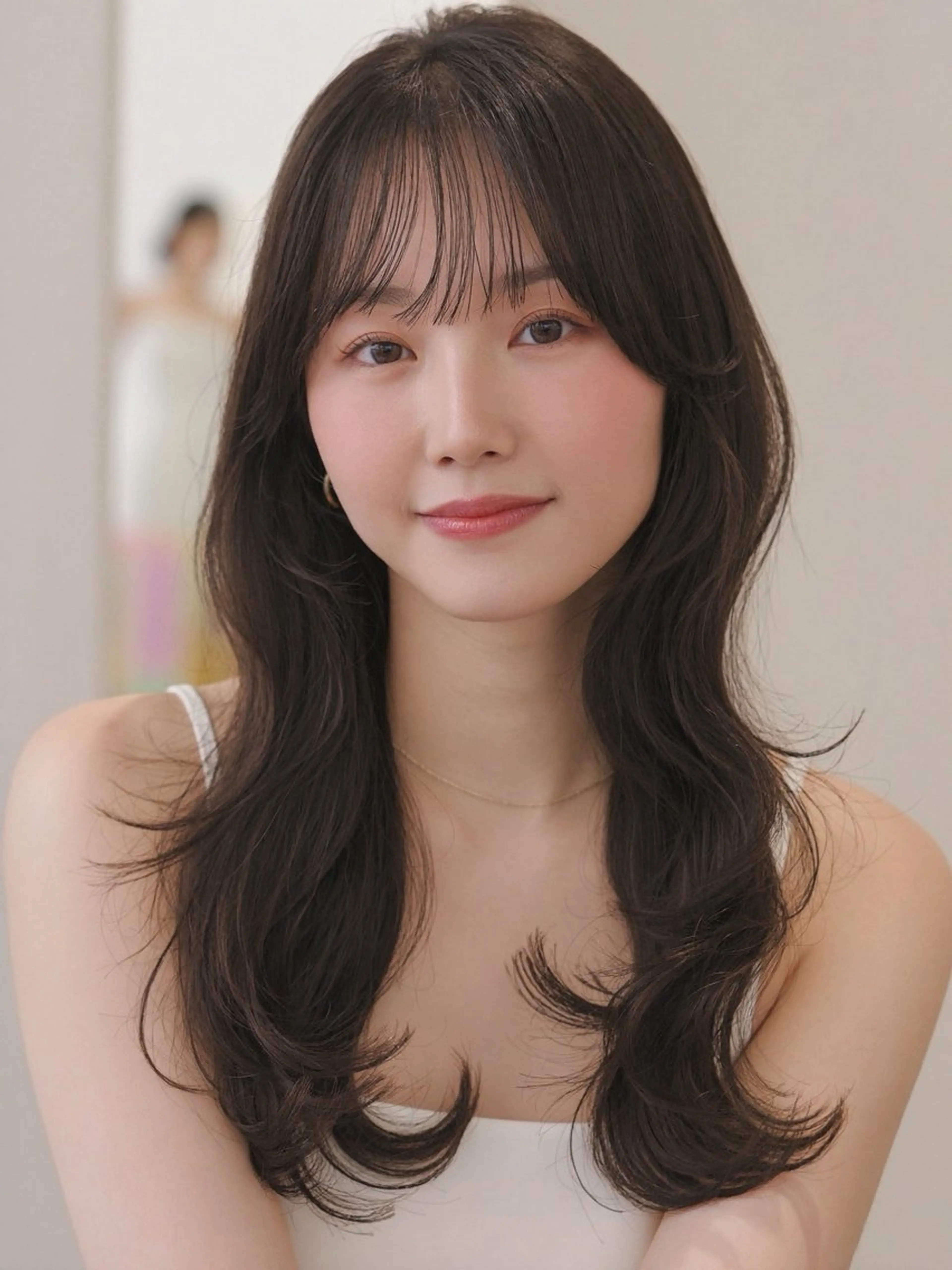 ロング カット ヘアカラー トリートメント MODEks eau 佐藤優志のヘアスタイル