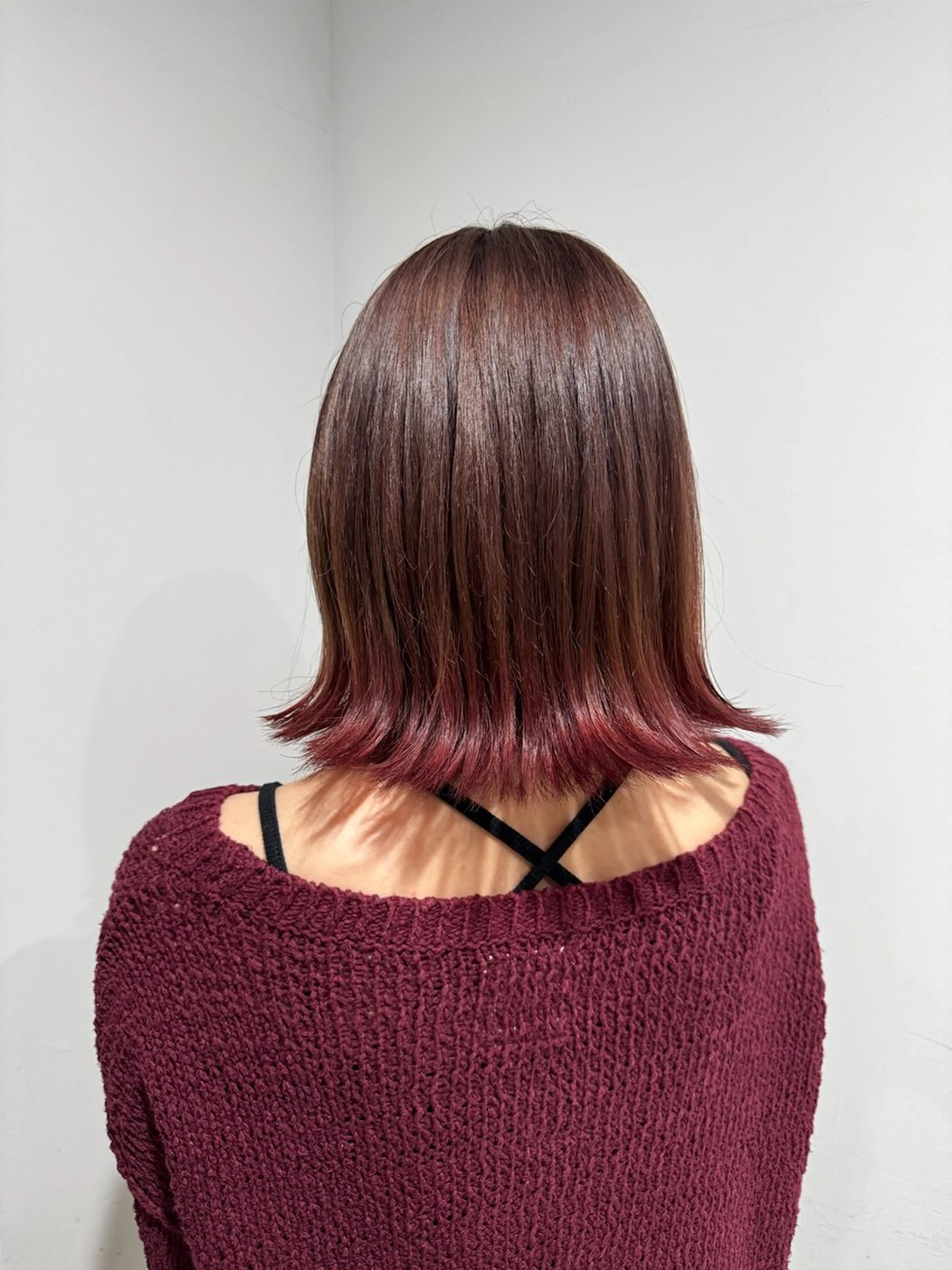 ミディアム カラー ブリーチ デザインカラー トリートメント カット ヘアカラー トリートメント 無料モデル募集/ボブ /レイヤー/Rinのヘアスタイル