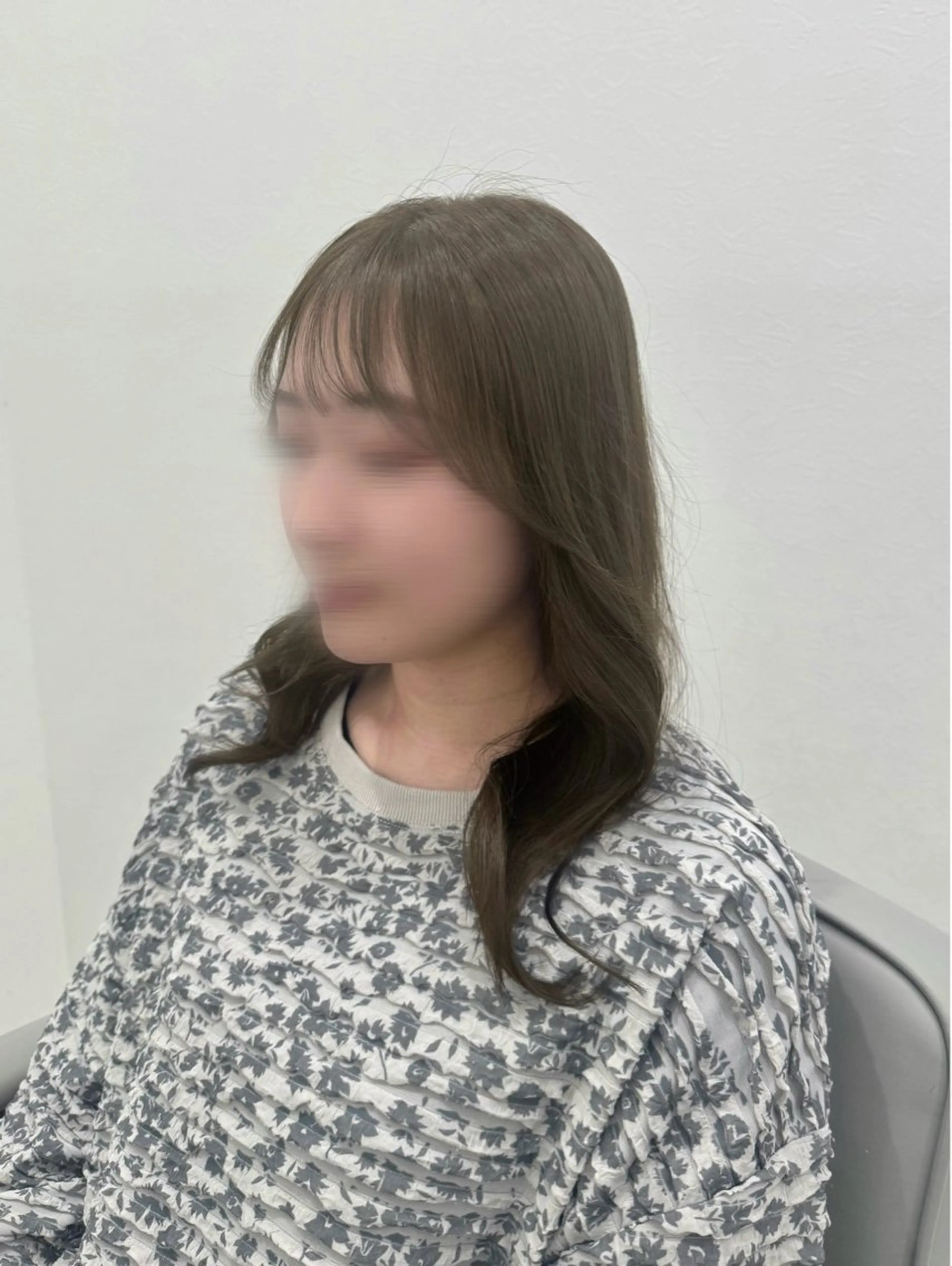 ミディアム カット ヘアカラー トリートメント 💎縮毛矯正/透明感 カラー💎椎葉みひろのヘアスタイル