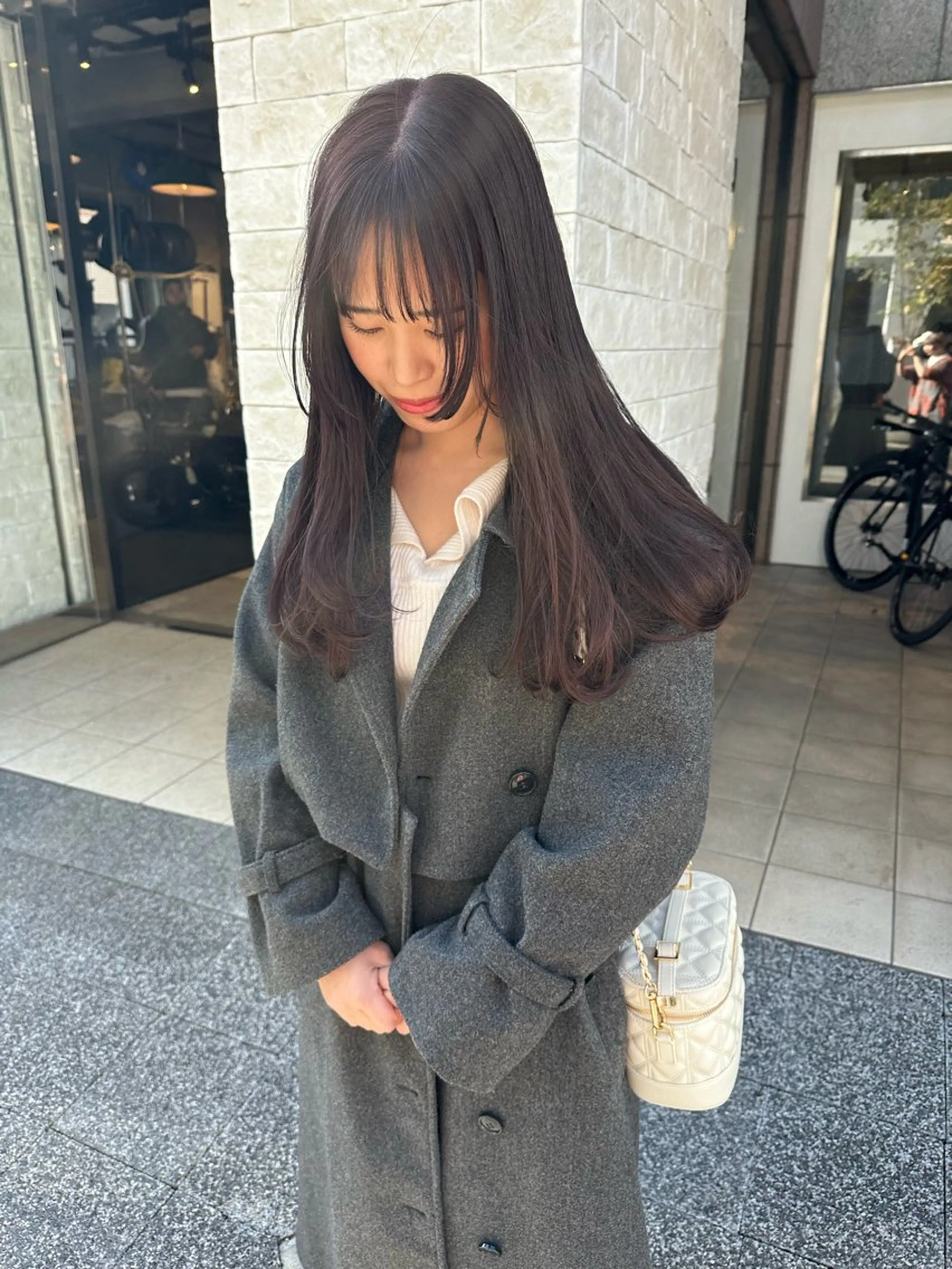ロング カラー ブリーチ ハイトーンカラー ブリーチなしカラー ボブ ロング REINA☁️透明感 カラー/ぷつっと♡のヘアスタイル