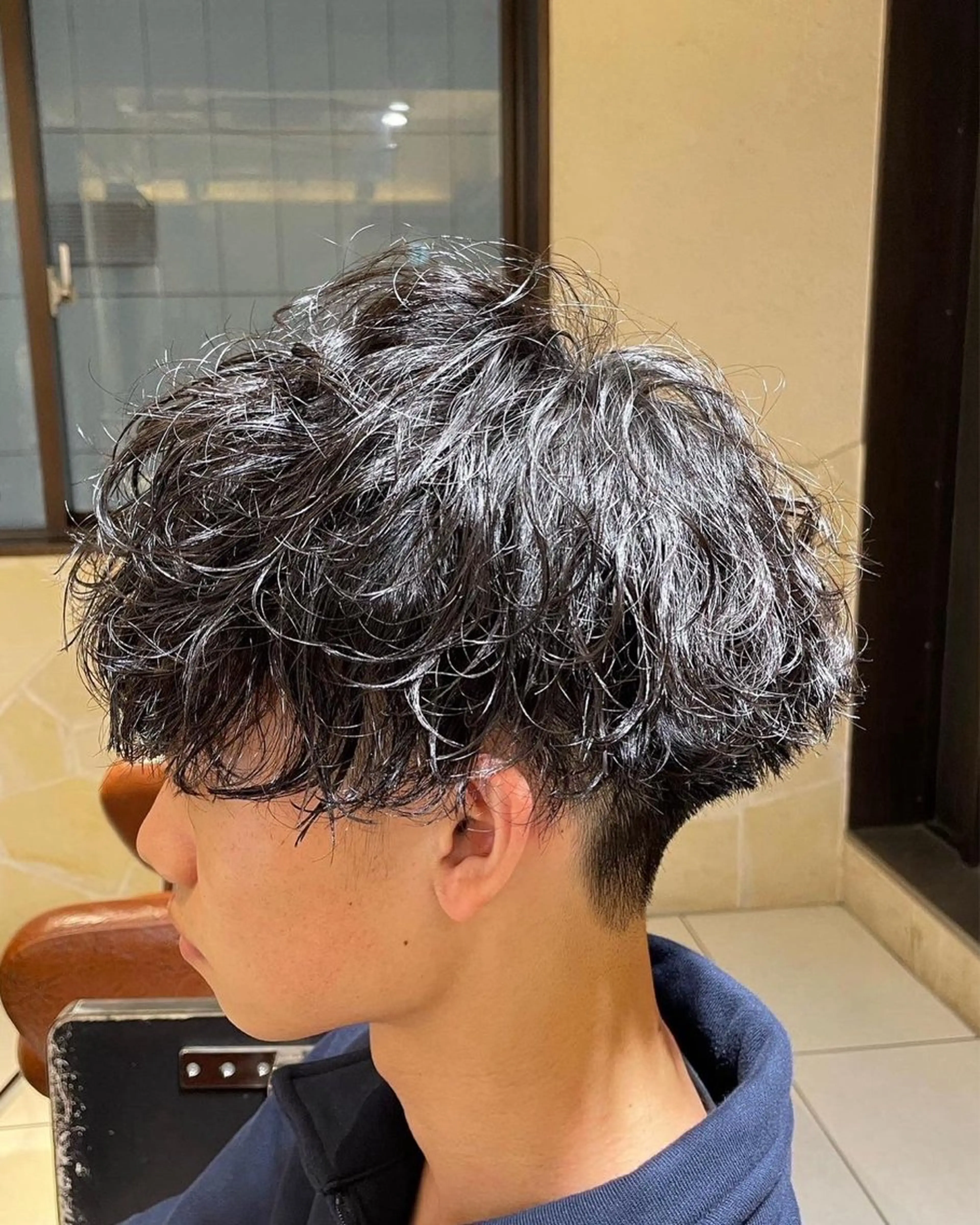 ショート パーマ メンズ カット パーマ メンズパーマ特化🏆 宮崎健人✨️のヘアスタイル