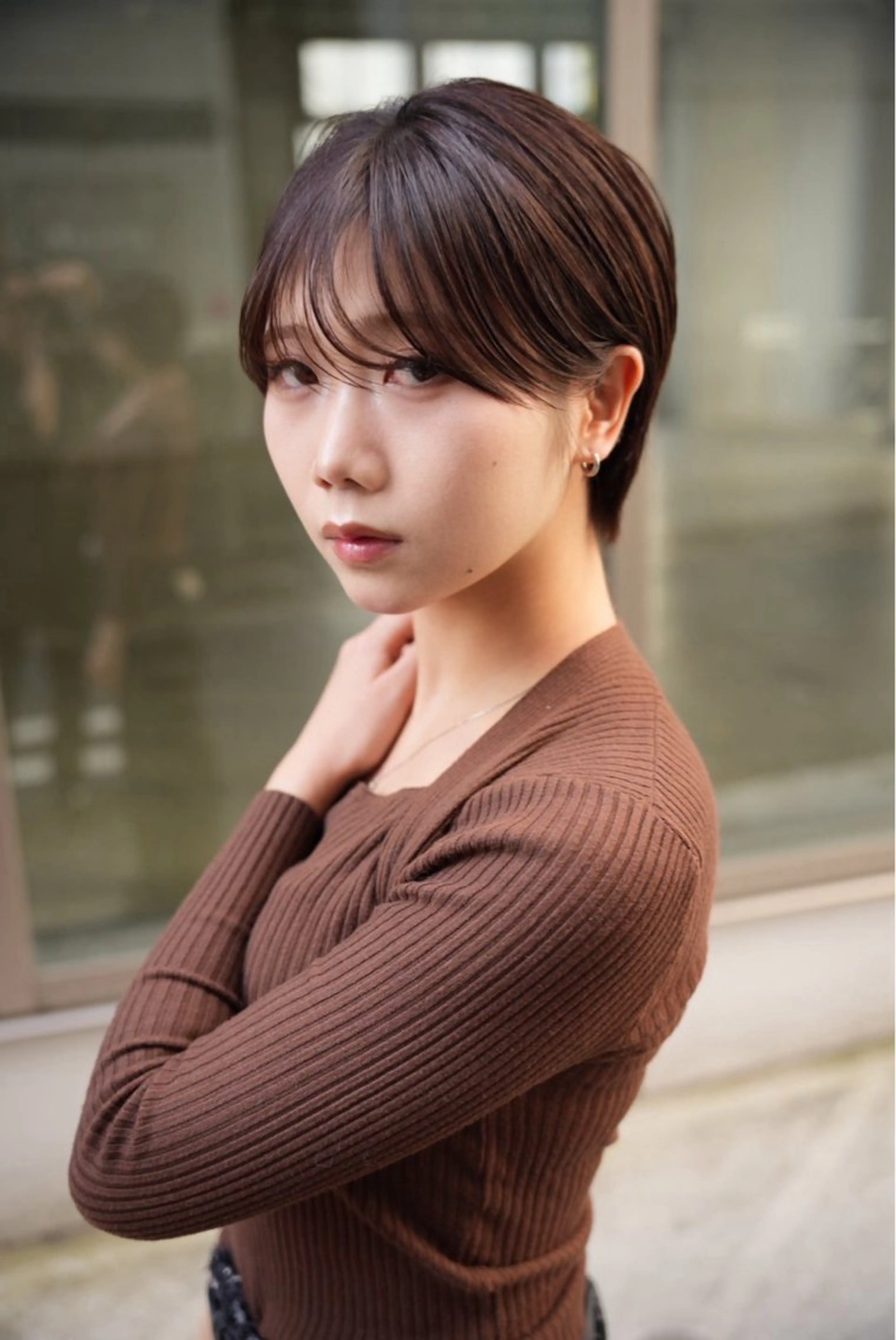 ショート カラー 透明感カラー/伊藤 陸/soigneのヘアスタイル