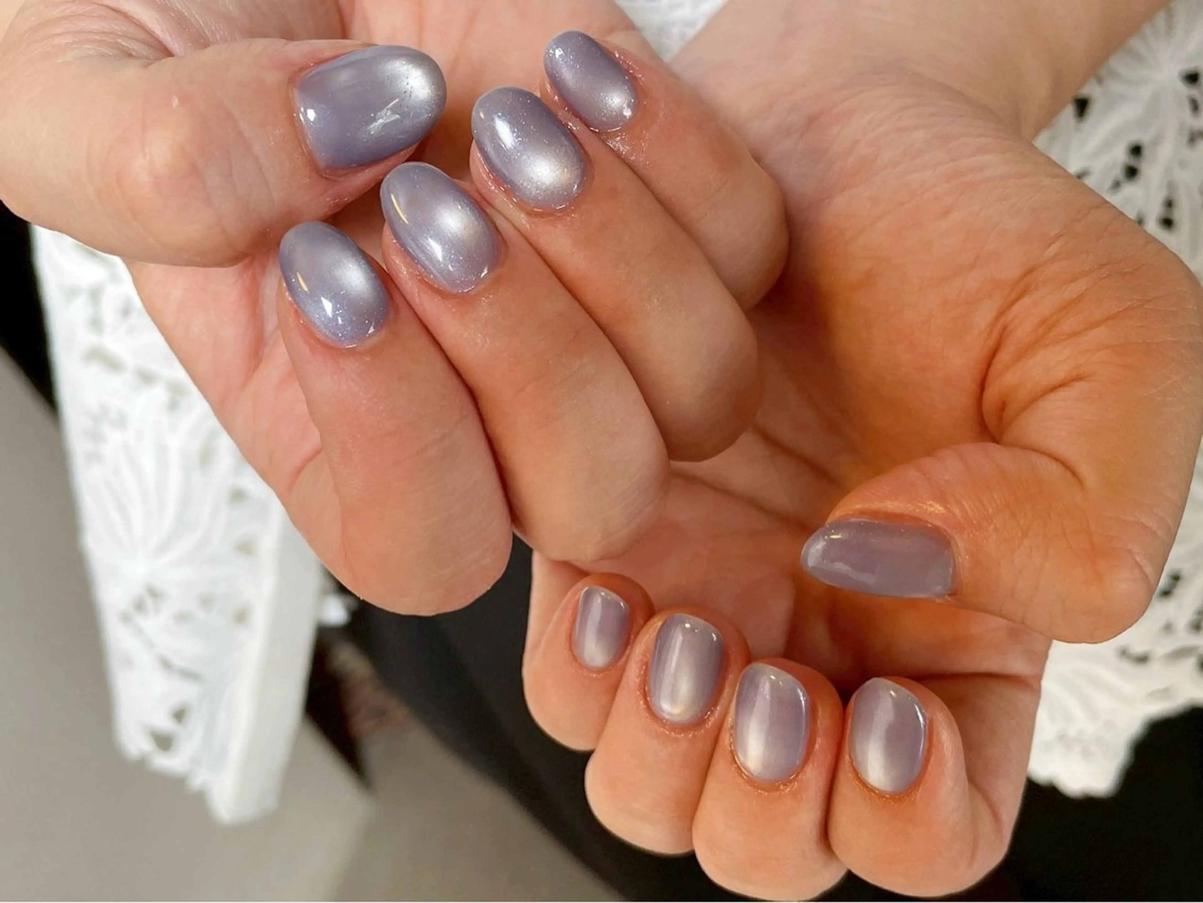 ネイル オーロラネイル フットネイル フレンチネイル ジェルネイル マグネットネイル ハンドネイル mogunail &blowのネイルデザイン