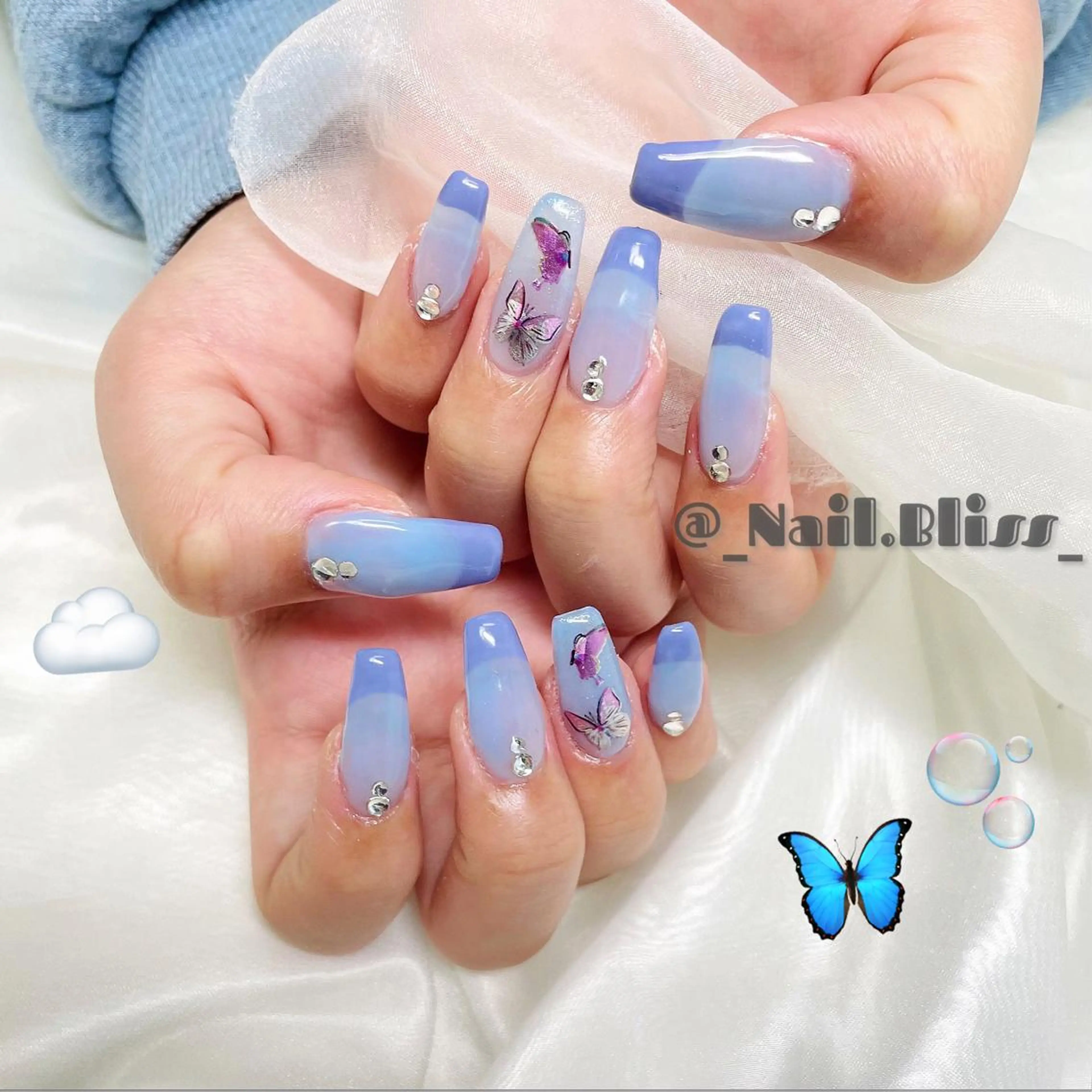 ネイル フレンチネイル ハンドネイル NAIL BLISSのネイルデザイン