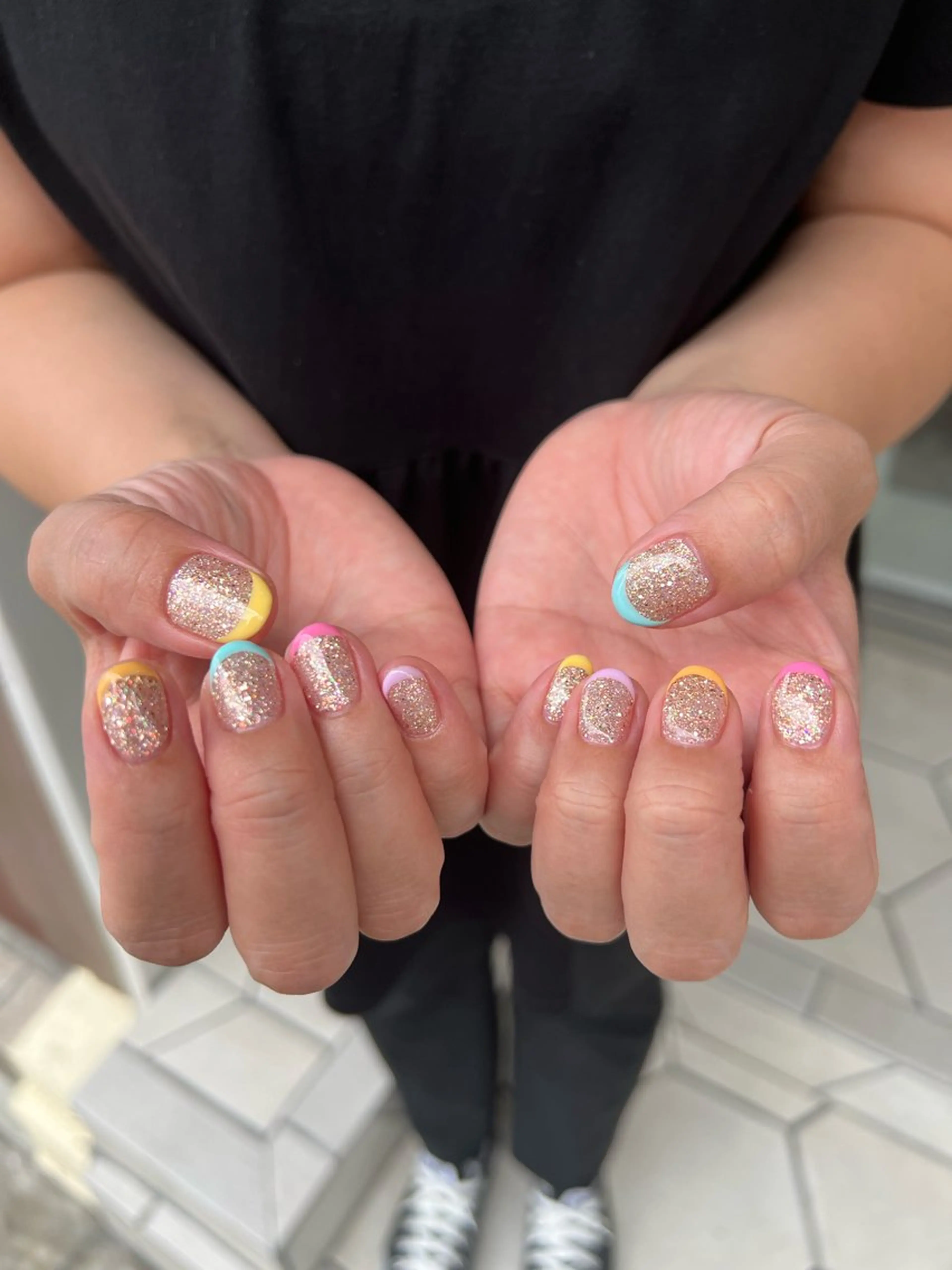 ネイル フレンチネイル Rommy Arisaのネイルデザイン