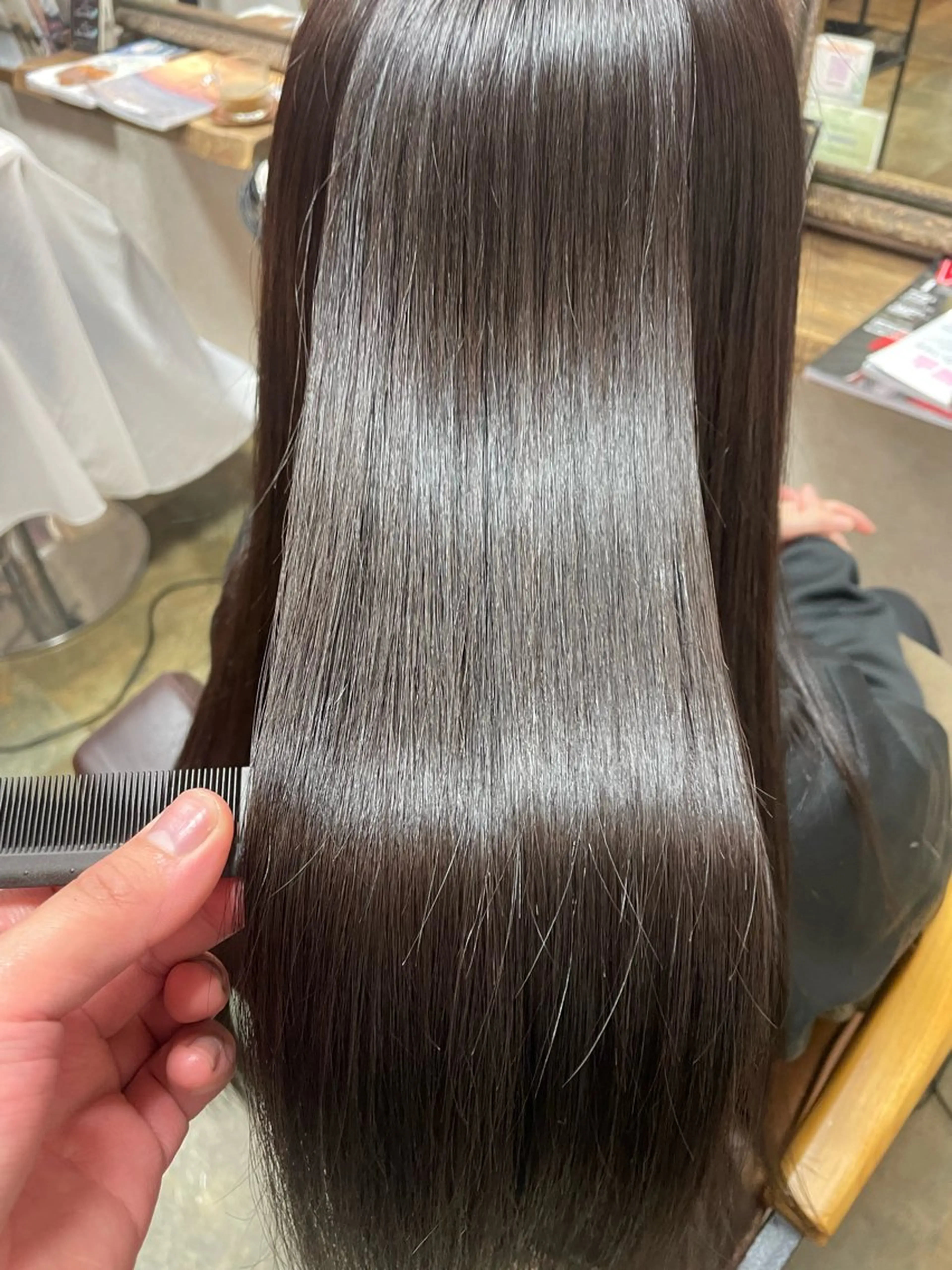 ロング パーマ 縮毛矯正 カット 縮毛矯正 Blanc blanc所属・三川 啓英 / Blancblancのヘアスタイル