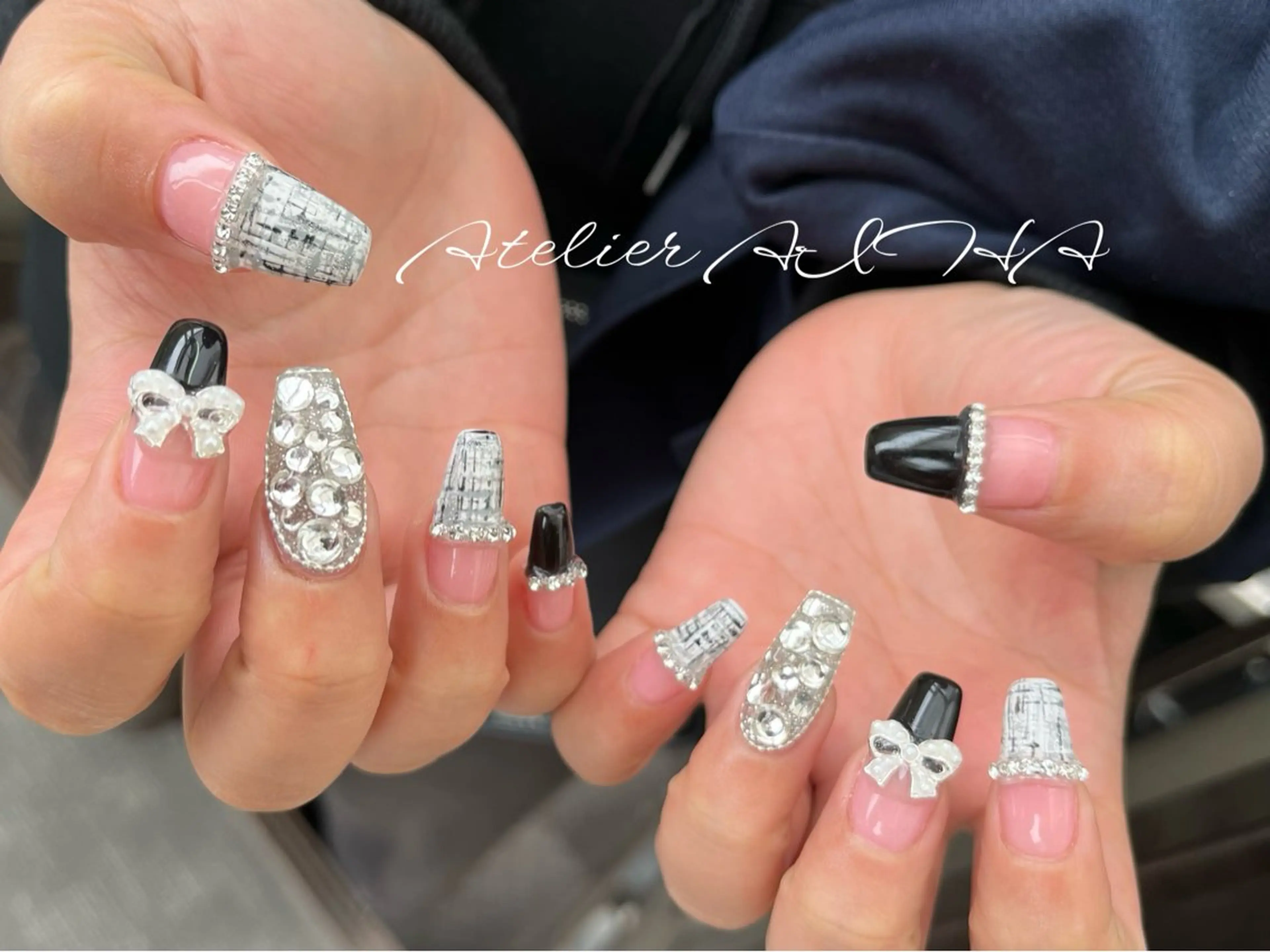 ロング ハンドネイル ハンドケア アトリエAIHA★ フィルイン推奨サロンのネイルデザイン