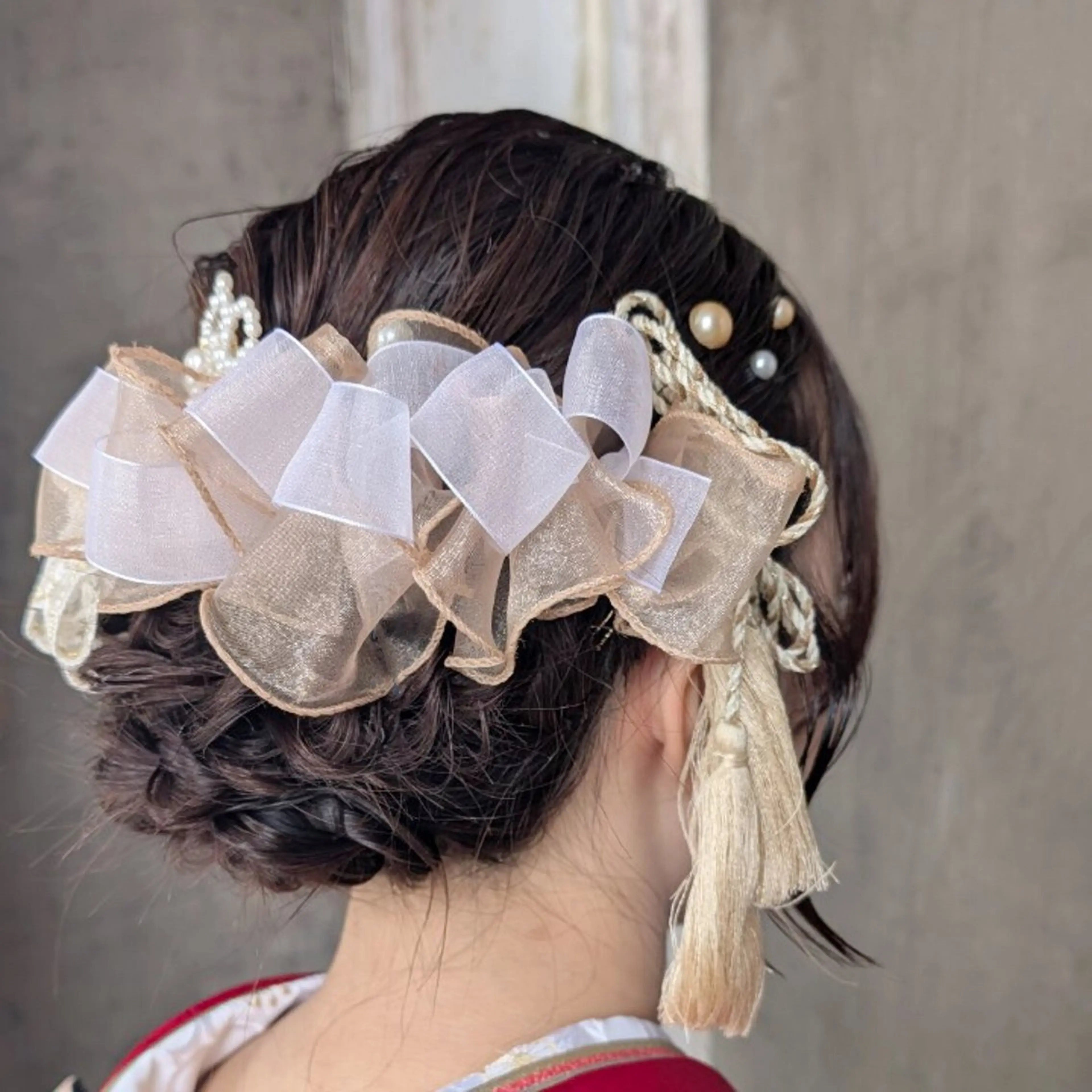 セミロング ヘアアレンジ 成人式 ヘアセット ブランシェ勝川南口店 石原 あゆみのマツエク・マツパデザイン