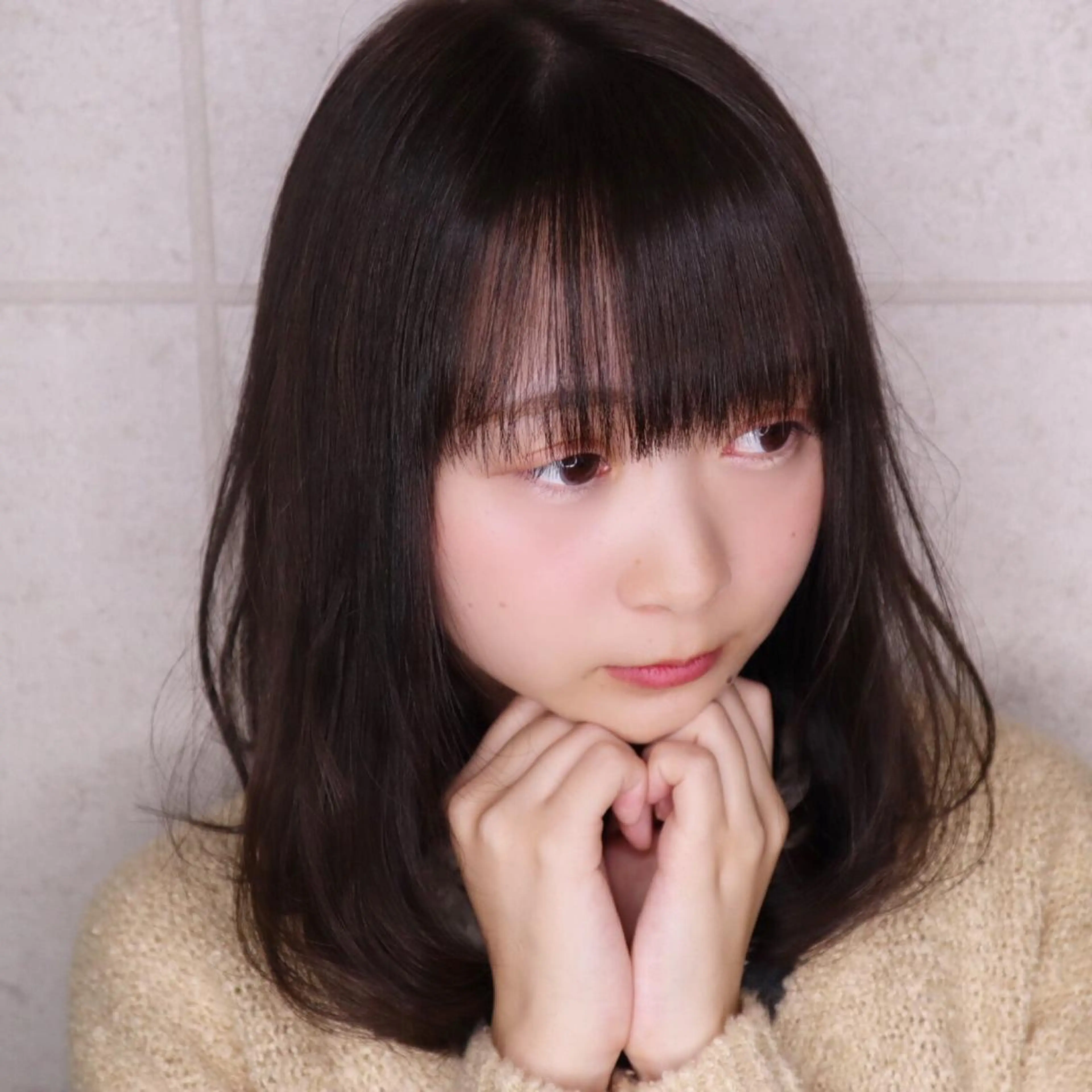 セミロング カラー アッシュ ヘアカラー トリートメント ＊横浜駅＊ 金子 誠也のヘアスタイル