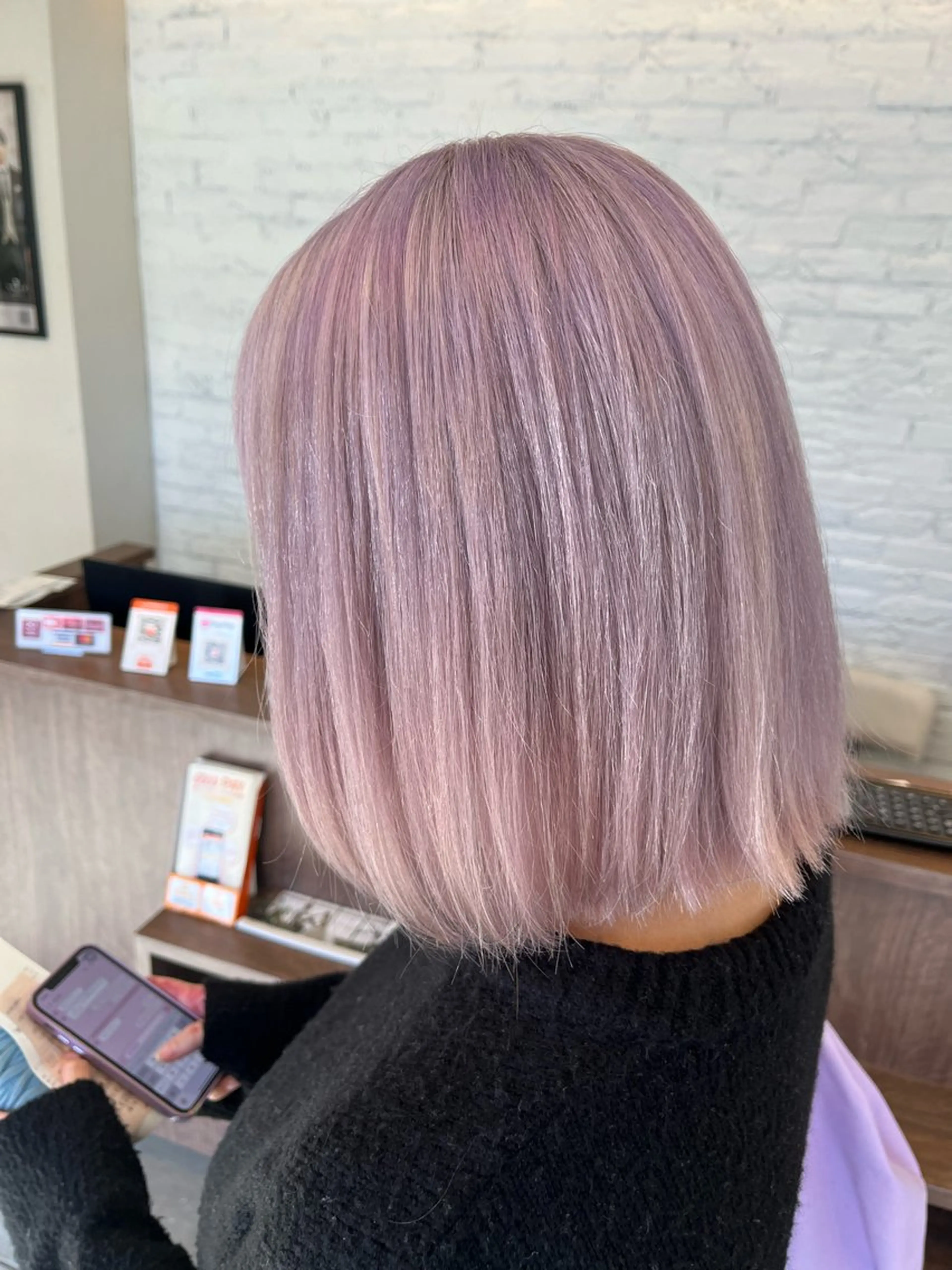 ミディアム カラー ブリーチ⏳艶カラー Natsukiのヘアスタイル