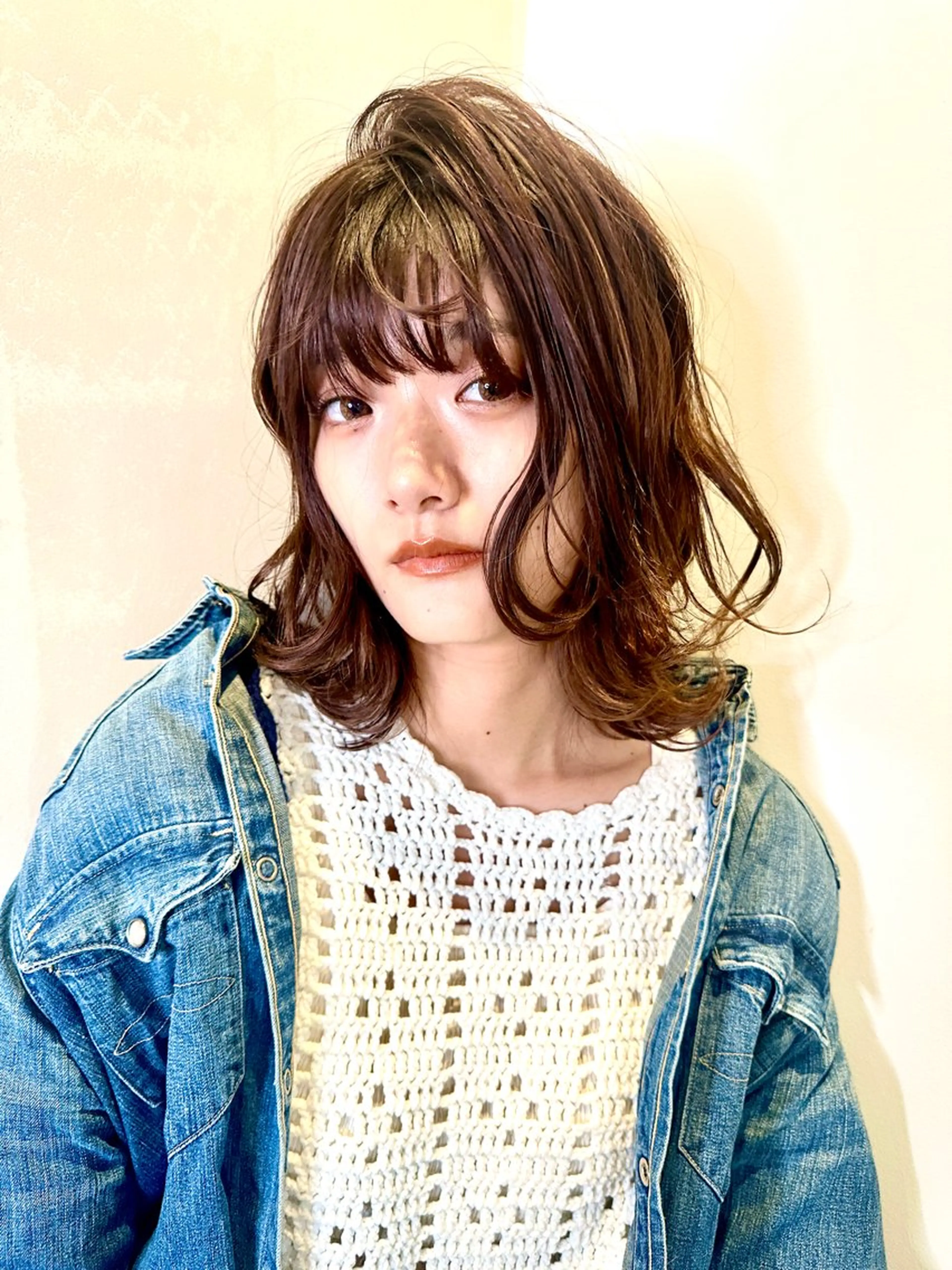 ミディアム カラー パーマ ヘアアレンジ olga所属・松尾謙佑【ハイライト LEDエクステ】のヘアスタイル