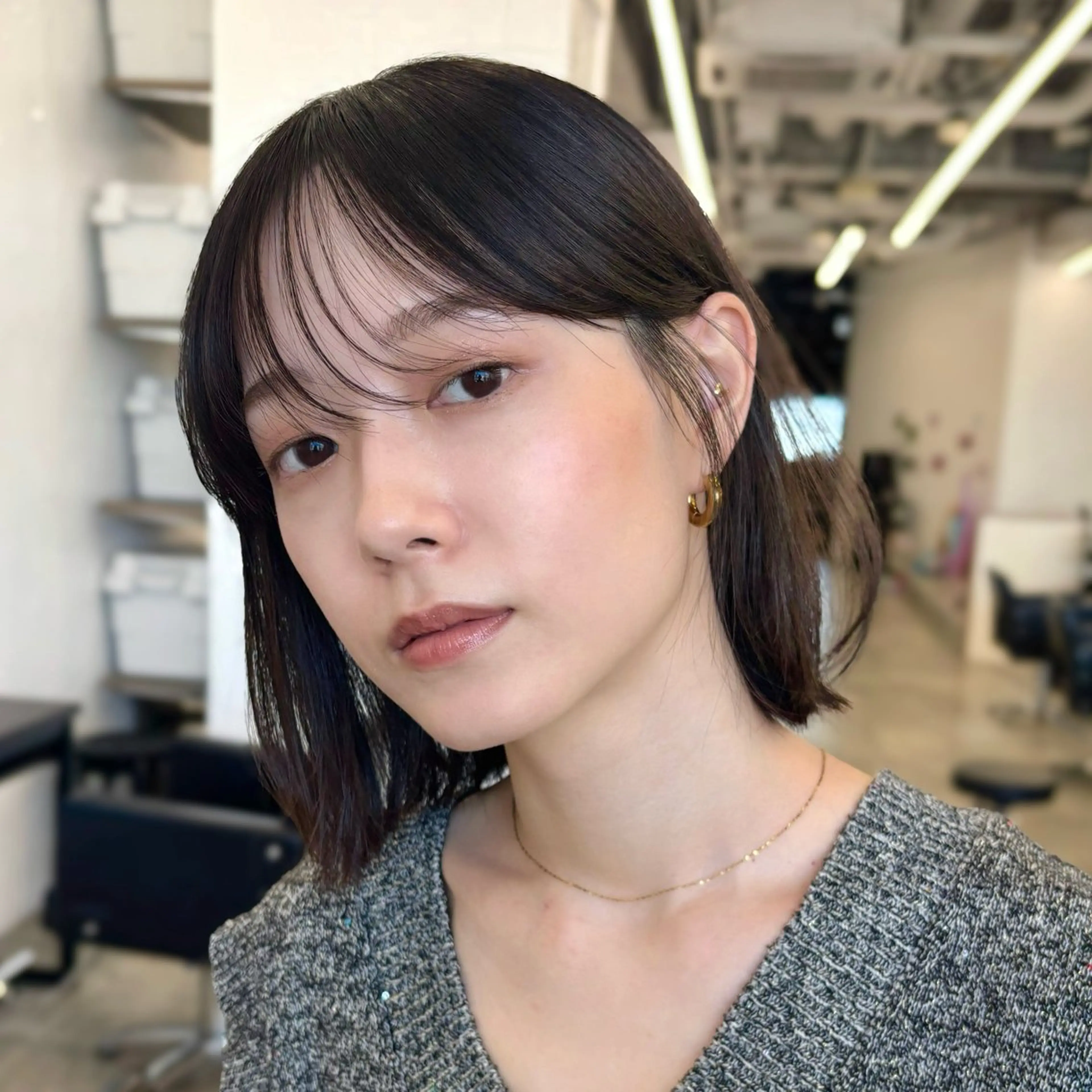 ミディアム カラー ボブレイヤー ボブ レイヤーカット 似合わせカット 縮毛矯正 カット 縮毛矯正 トリートメント 顔まわり🥨レイヤー /透明感/水口舞奈のヘアスタイル