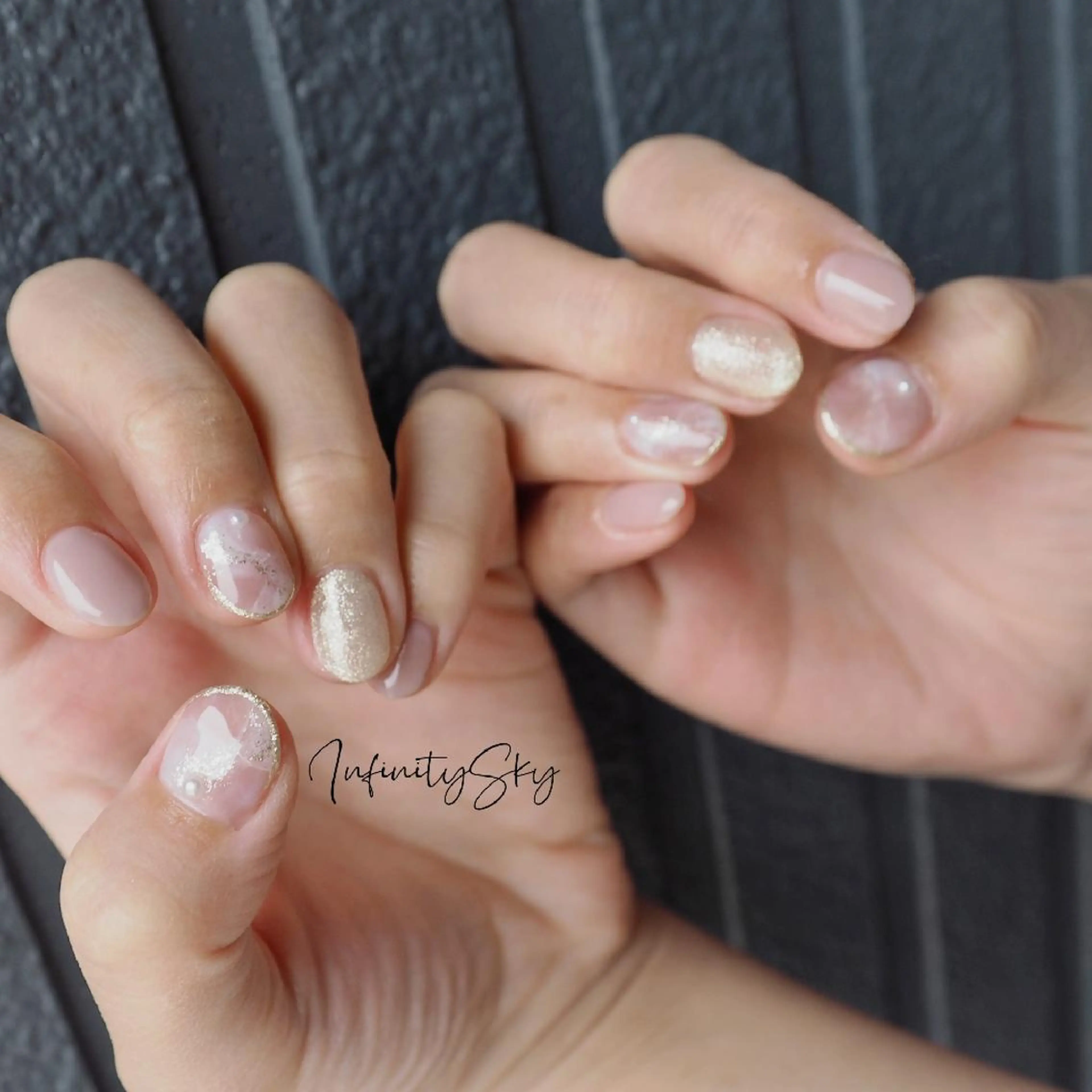 ネイル アートネイル ハンドネイル infinity skyのネイルデザイン