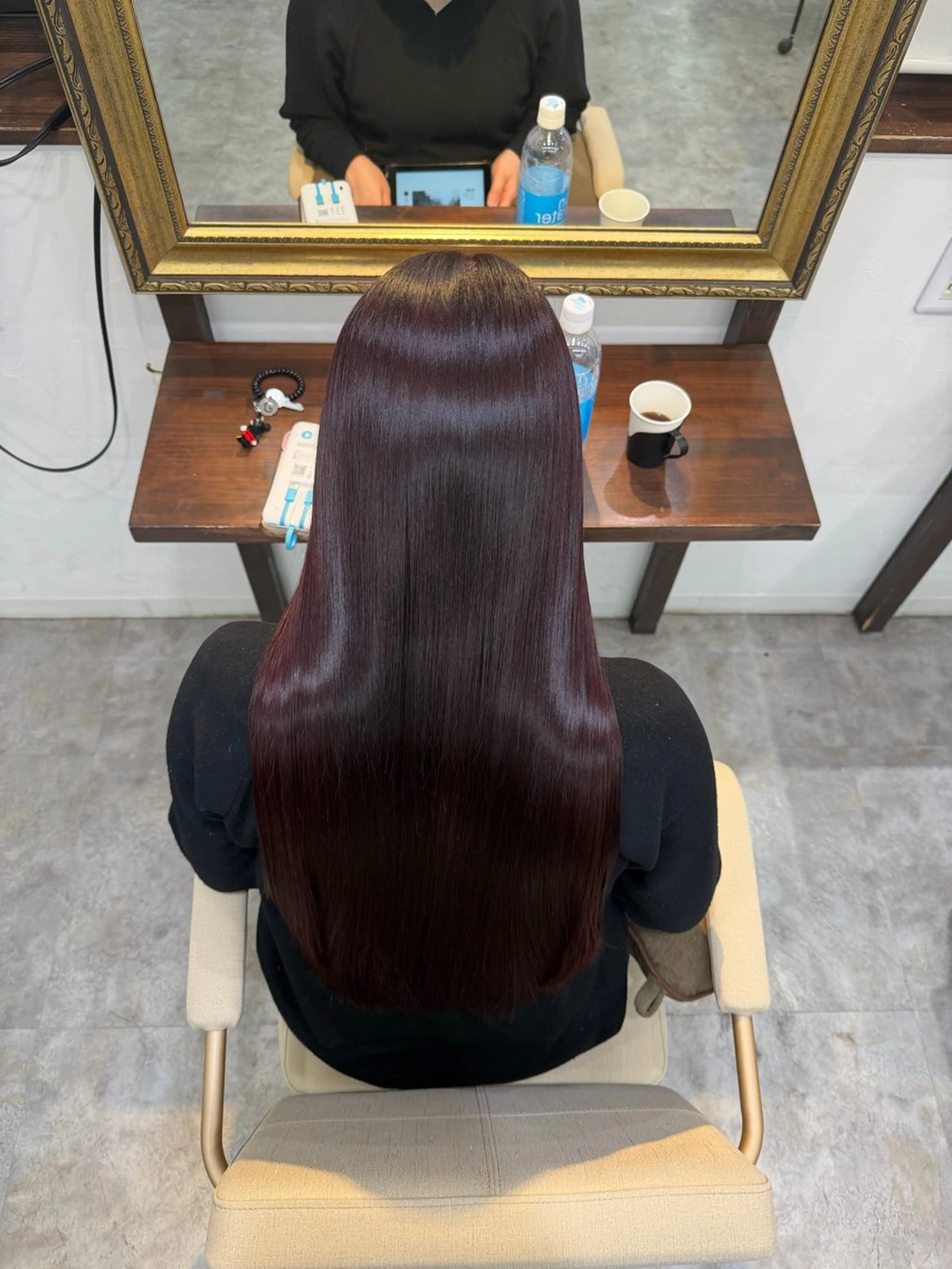 ロング カラー トリートメント カット ヘアカラー トリートメント 髪質改善×縮毛矯正 saLyu川島のヘアスタイル