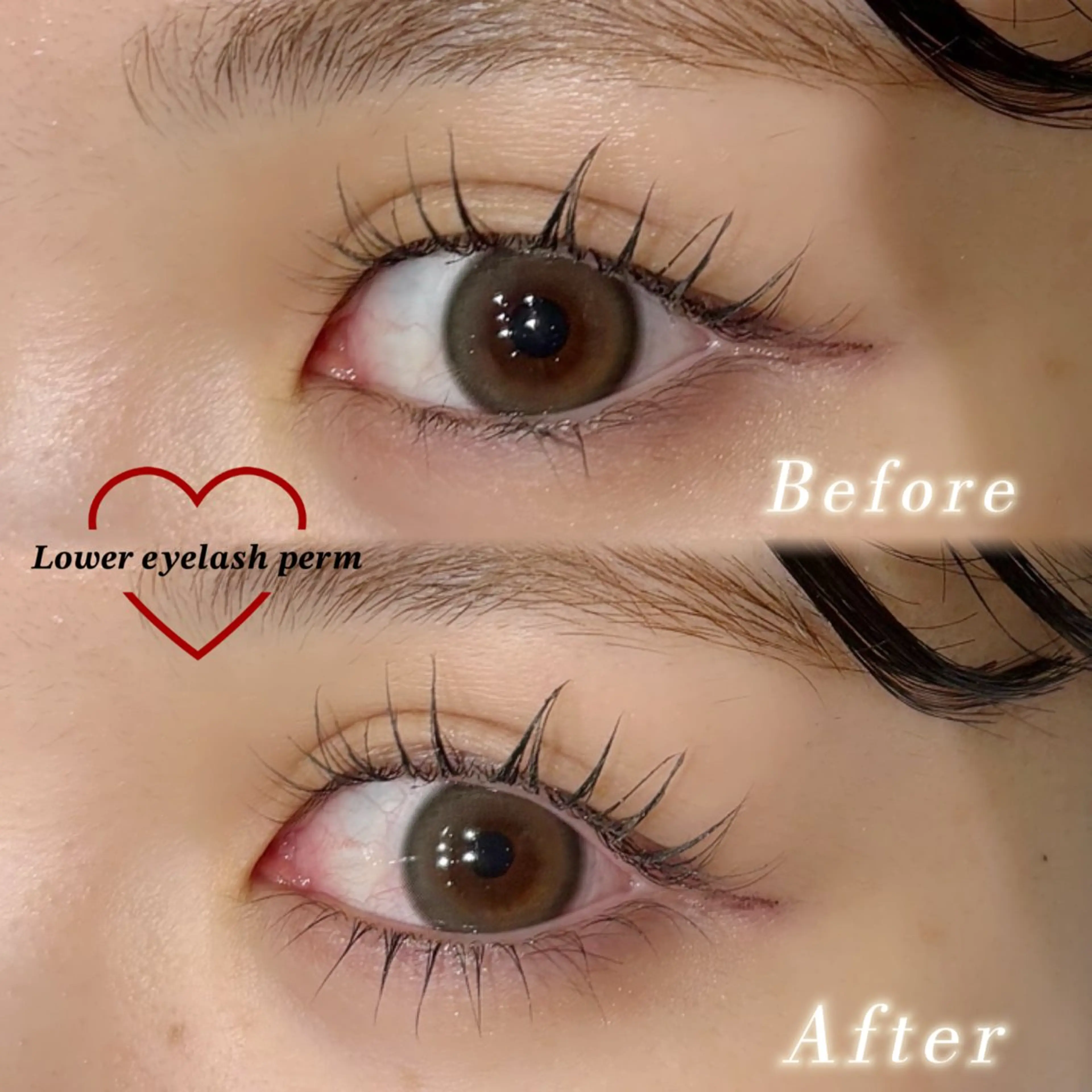 マツエク・マツパ 下まつげエクステ 一重×まつ毛パーマ マツパ 🎀アイドル🎀 まつ毛YUA🍒のマツエク・マツパデザイン