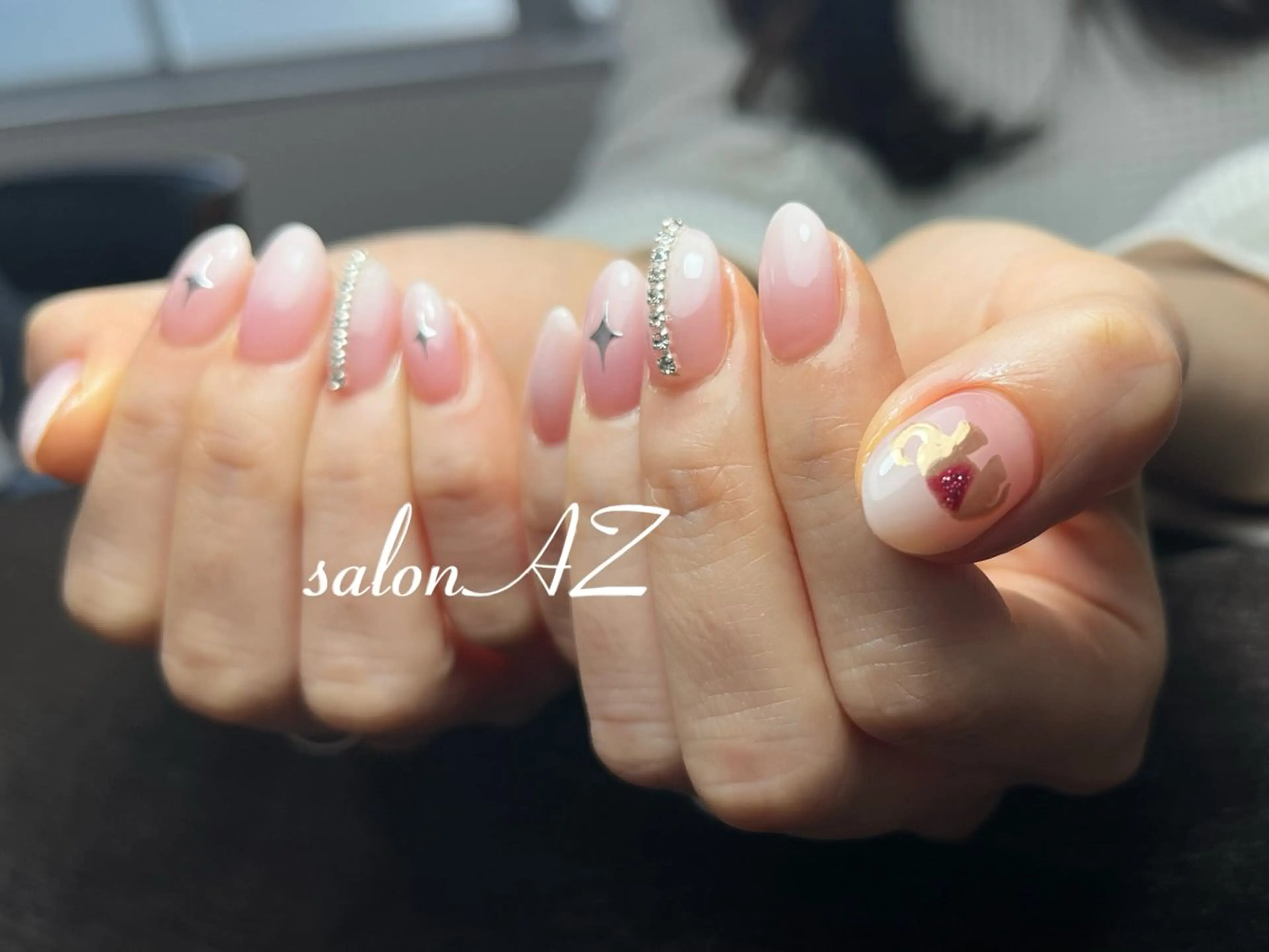 ネイル 長さ出し フットネイル フレンチネイル マグネットネイル ニュアンスネイル ハンドネイル salon AZのネイルデザイン