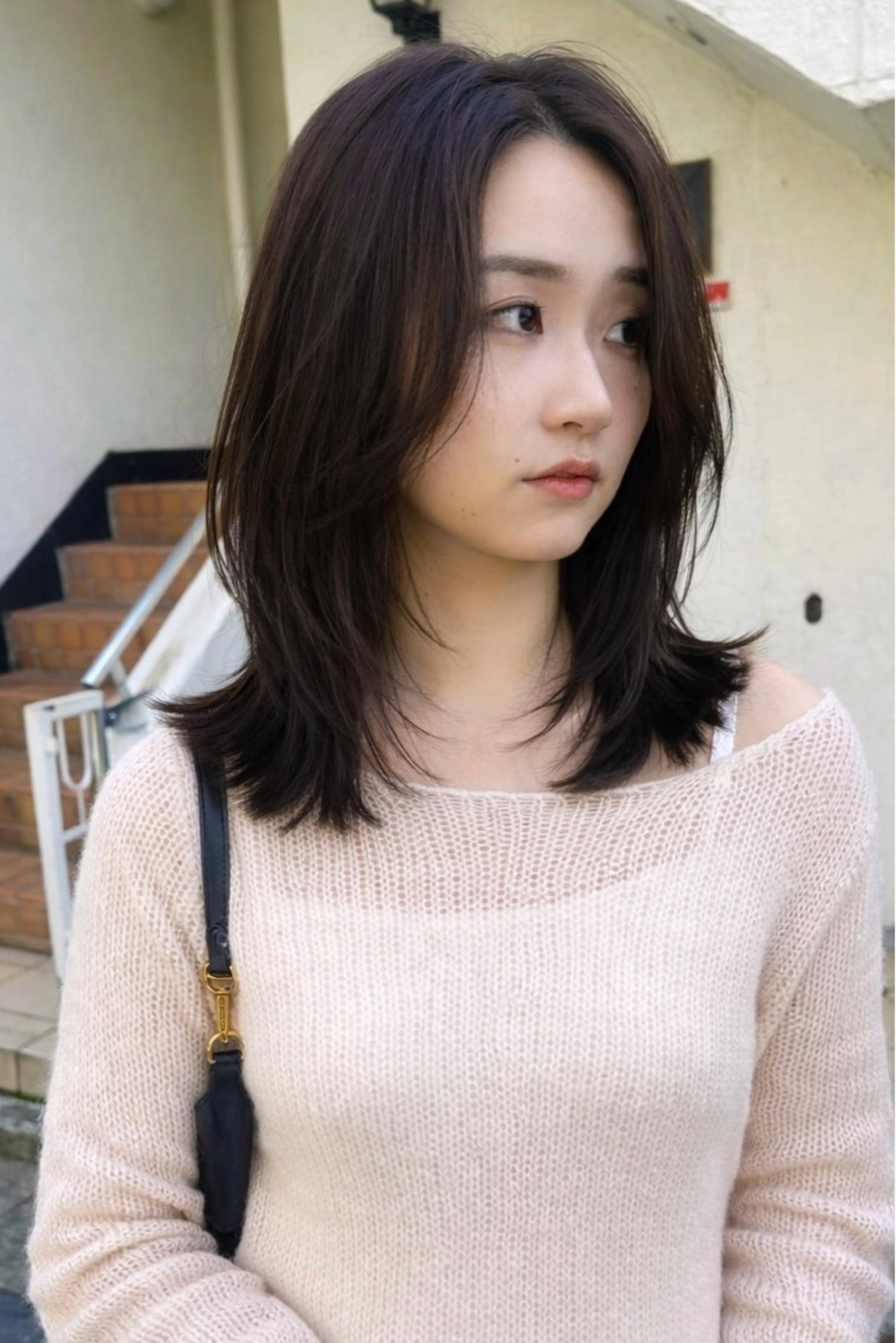 ミディアム カラー ミディアムレイヤー ダークグレー ダークグレージュ グレージュ 顔周りカット カット ヘアカラー トリートメント 顔周りレイヤー🌈 透明感カラ⭐️RENのヘアスタイル