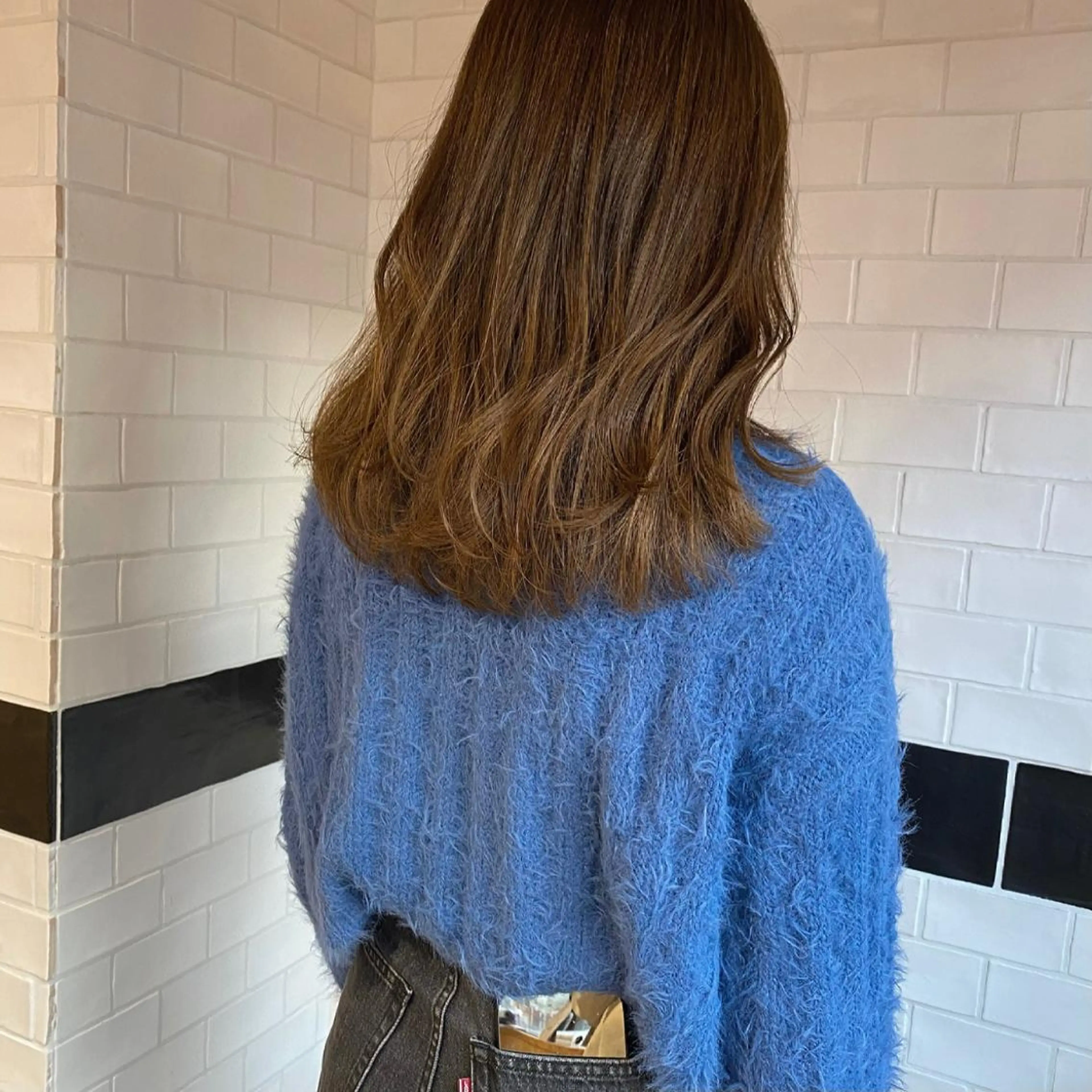 ミディアム カラー io濱川 遥のヘアスタイル