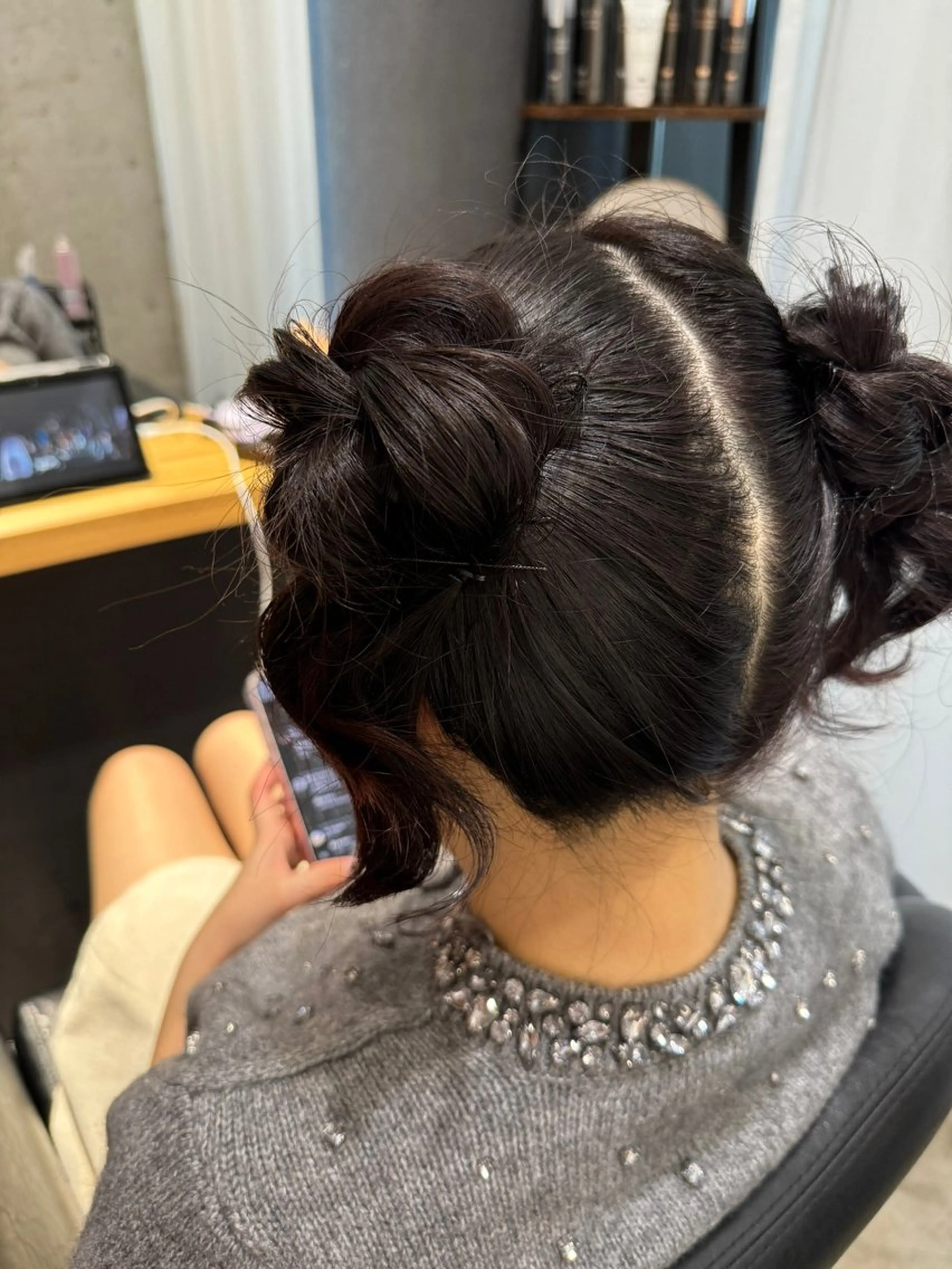 セミロング ヘアアレンジ ヘアセット 田中 アキオのヘアスタイル