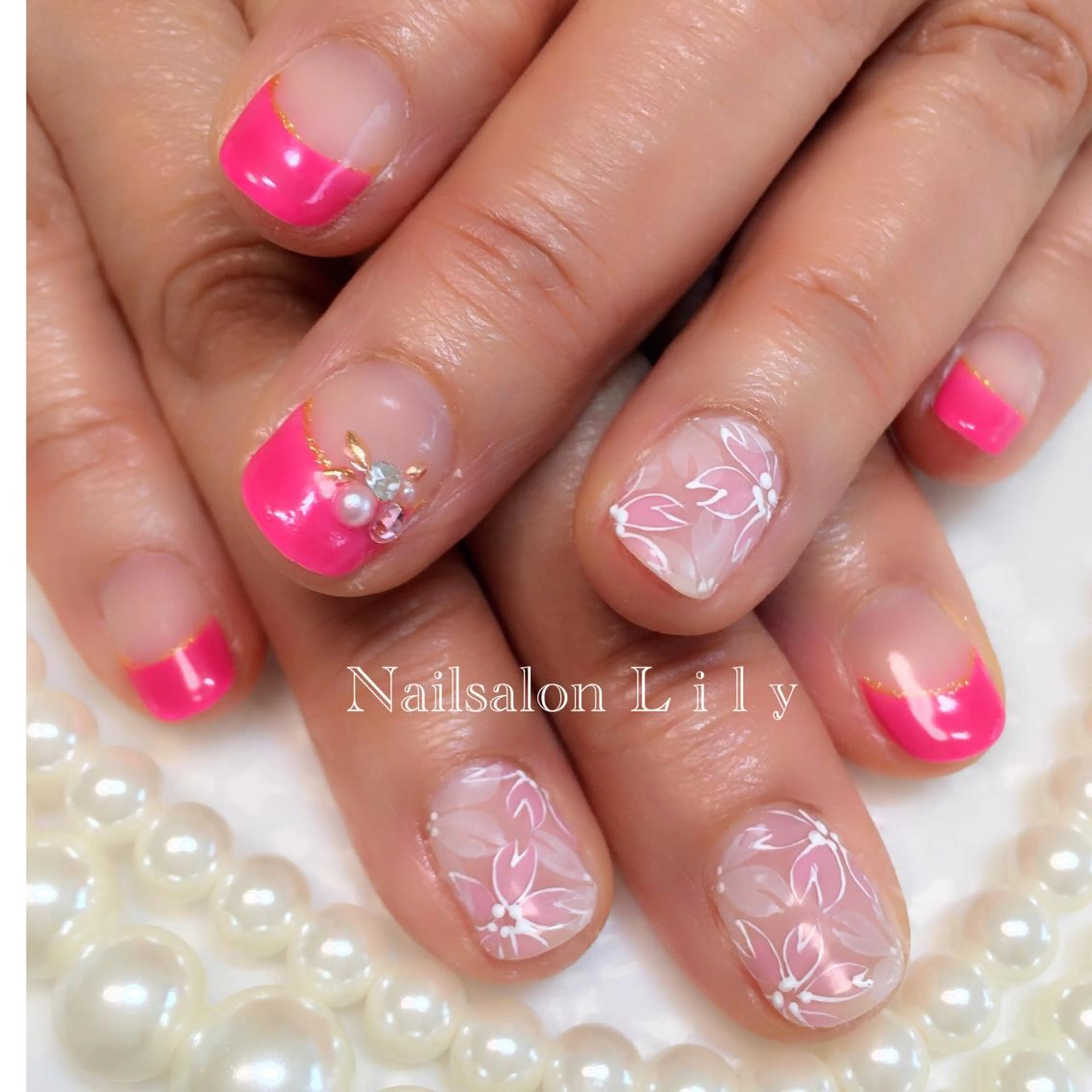 ネイル 桜ネイル Lily*nail 🌻Mii🌻のネイルデザイン