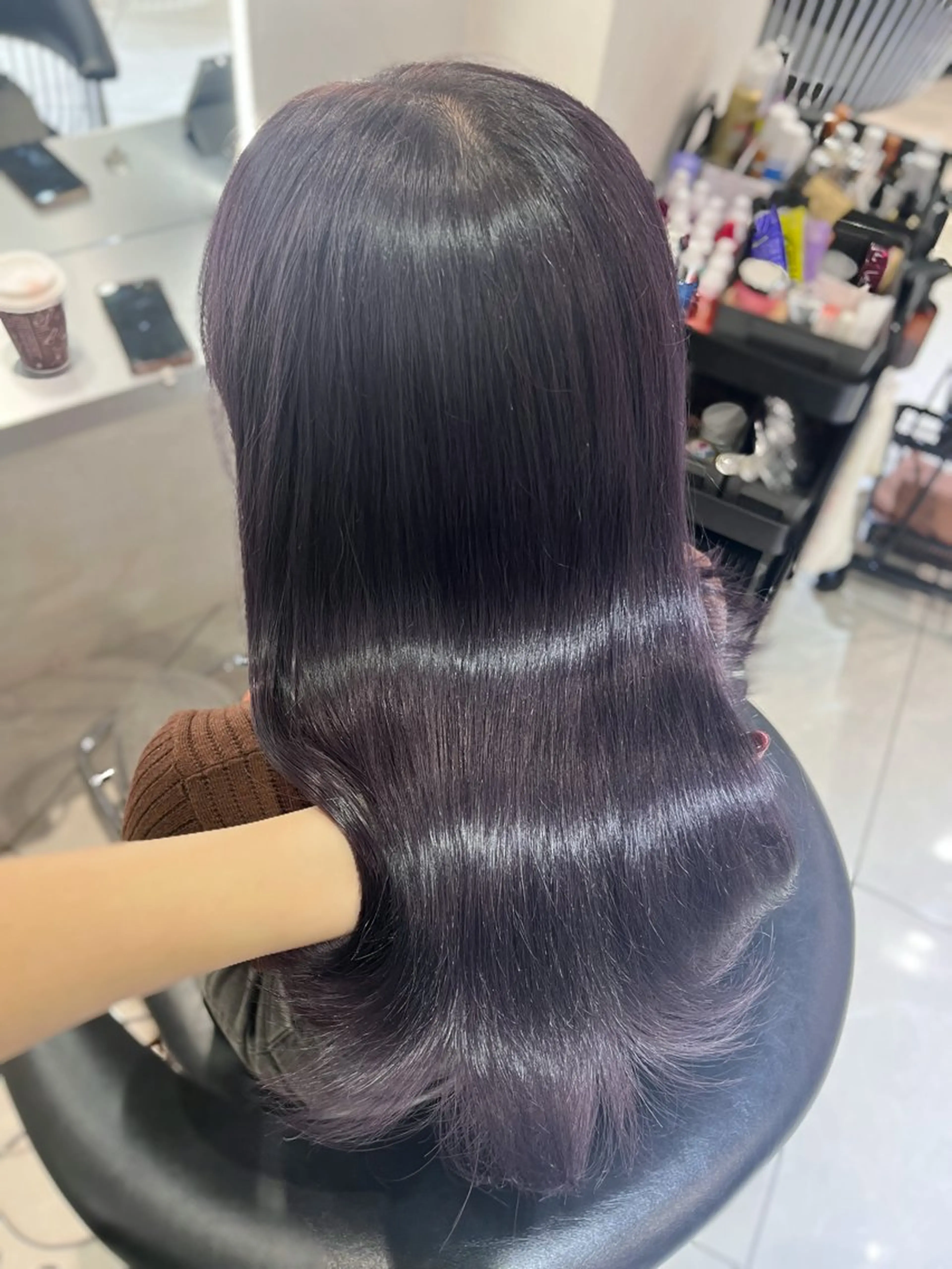 ミディアム カラー 透明感カラー グレージュ ラベンダーカラー ラベンダーグレージュ ラベンダーグレー 韓国レイヤー×モテ髪 /MITSUKI🤍のヘアスタイル