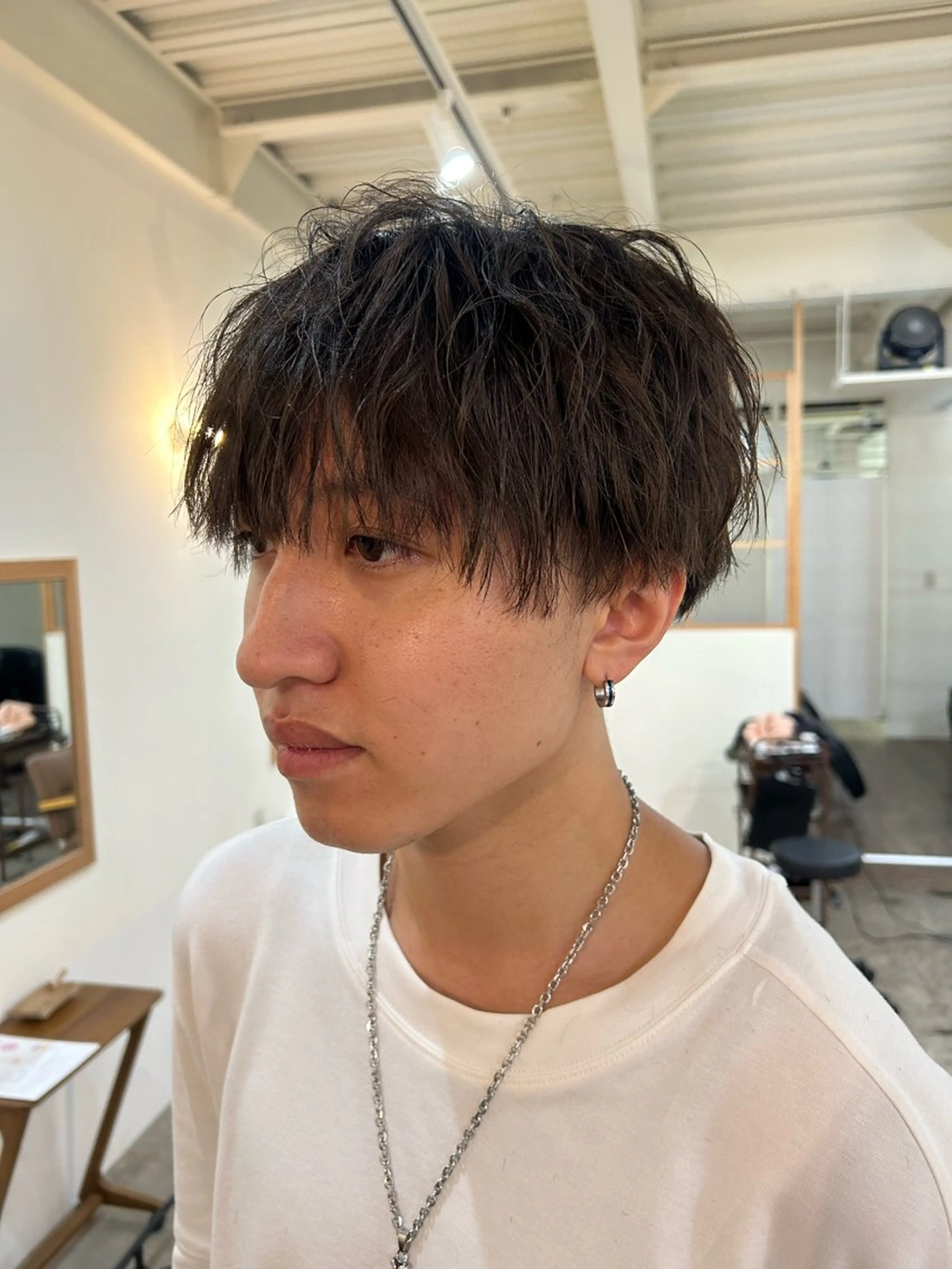 メンズ マッシュ メンズパーマ 小島 大輝 /レディースカットのヘアスタイル