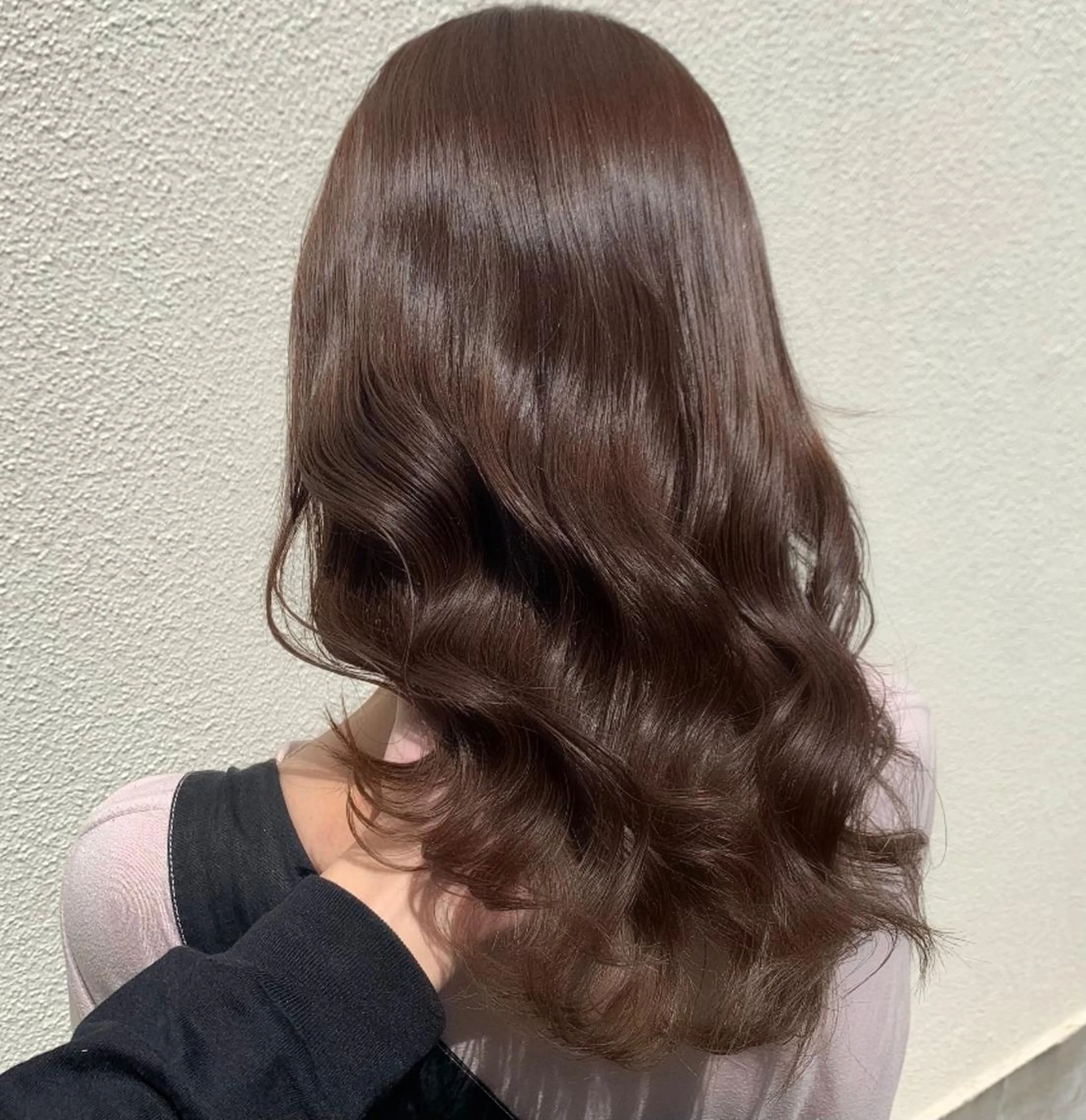 セミロング カラー ベージュカラー ブリーチ ブラウンカラー チョコレートブラウン ココアブラウン ブリーチなし Wカラー🩷星野翔太のヘアスタイル