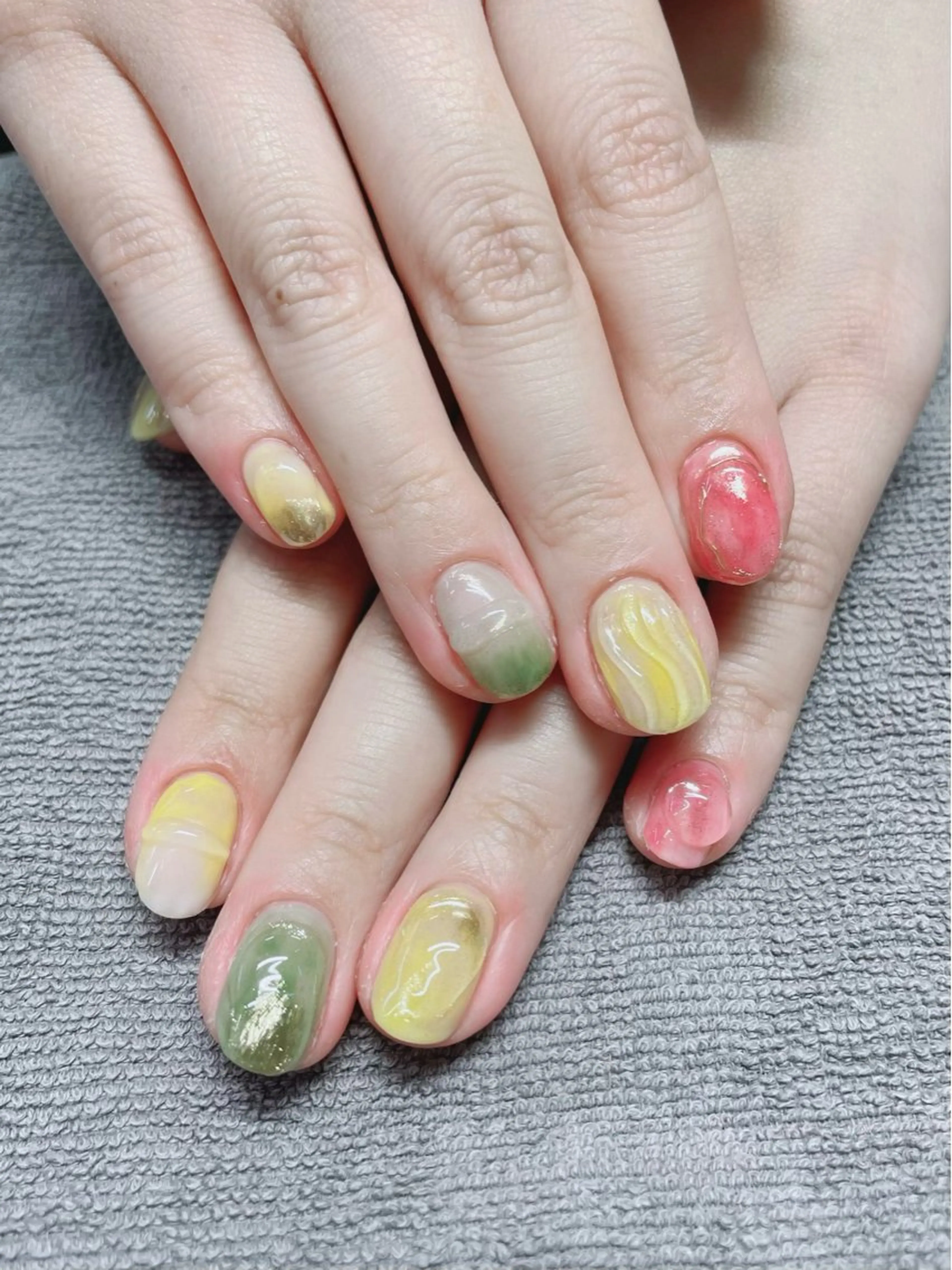ネイル ニュアンスネイル 春ネイル MOJA NAIL ＊MAIKOのネイルデザイン