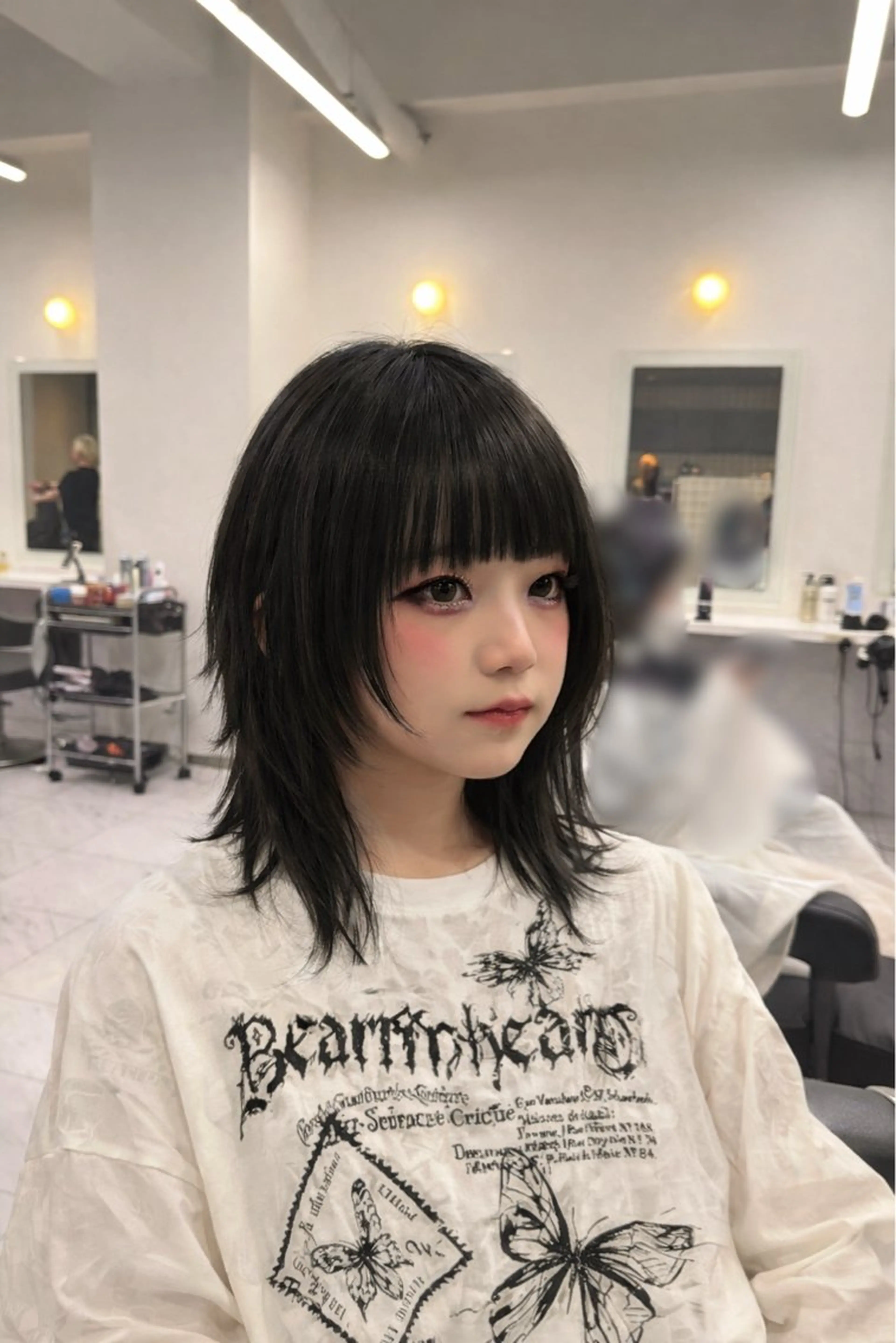 ミディアム カラー カット ヘアカラー トリートメント ヘッドスパ y2k✩︎⡱レイヤー ウルフ/オリーブ🍀のヘアスタイル