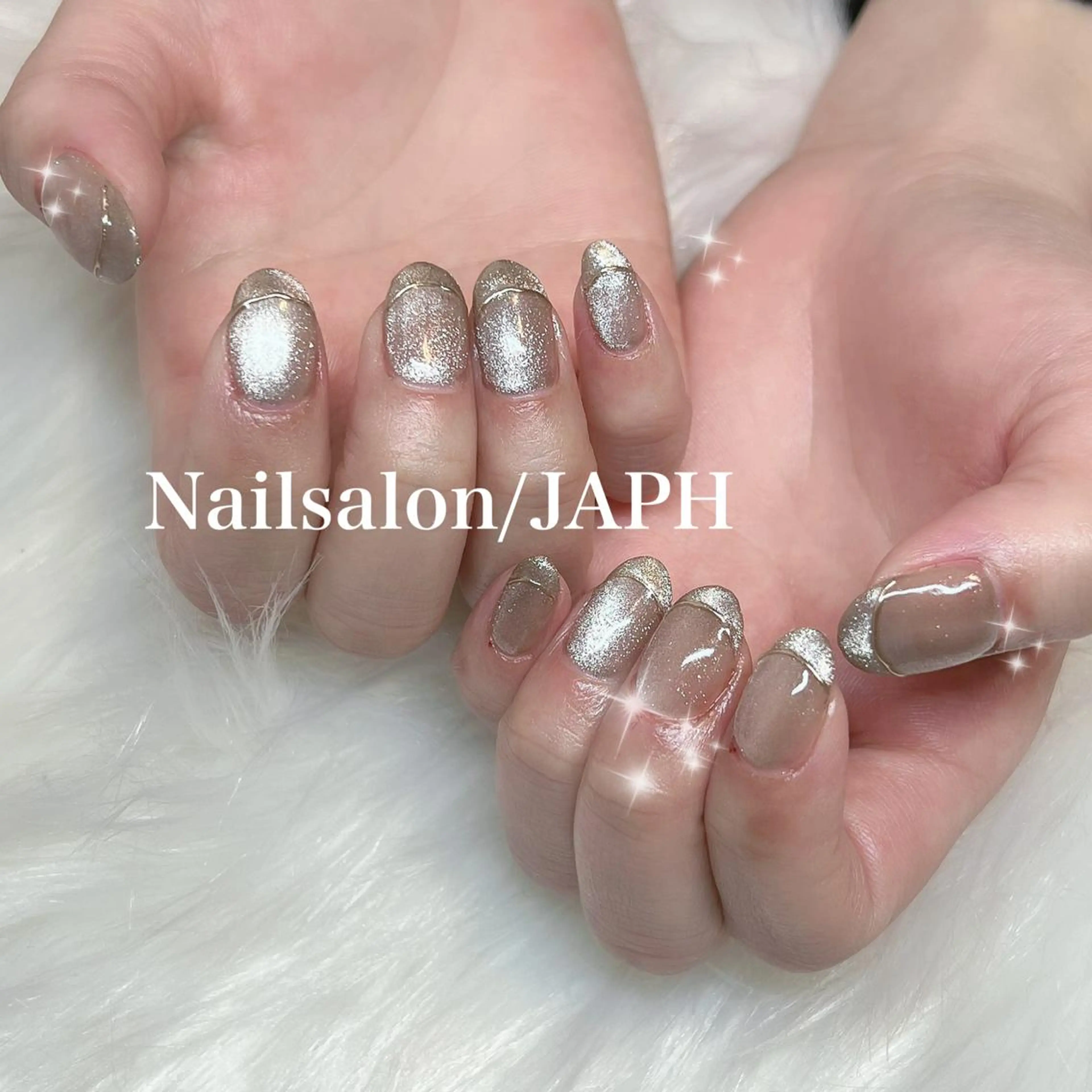 ネイル フレンチネイル マグネットネイル オンブレフレンチ NailSalon /JAPHのネイルデザイン