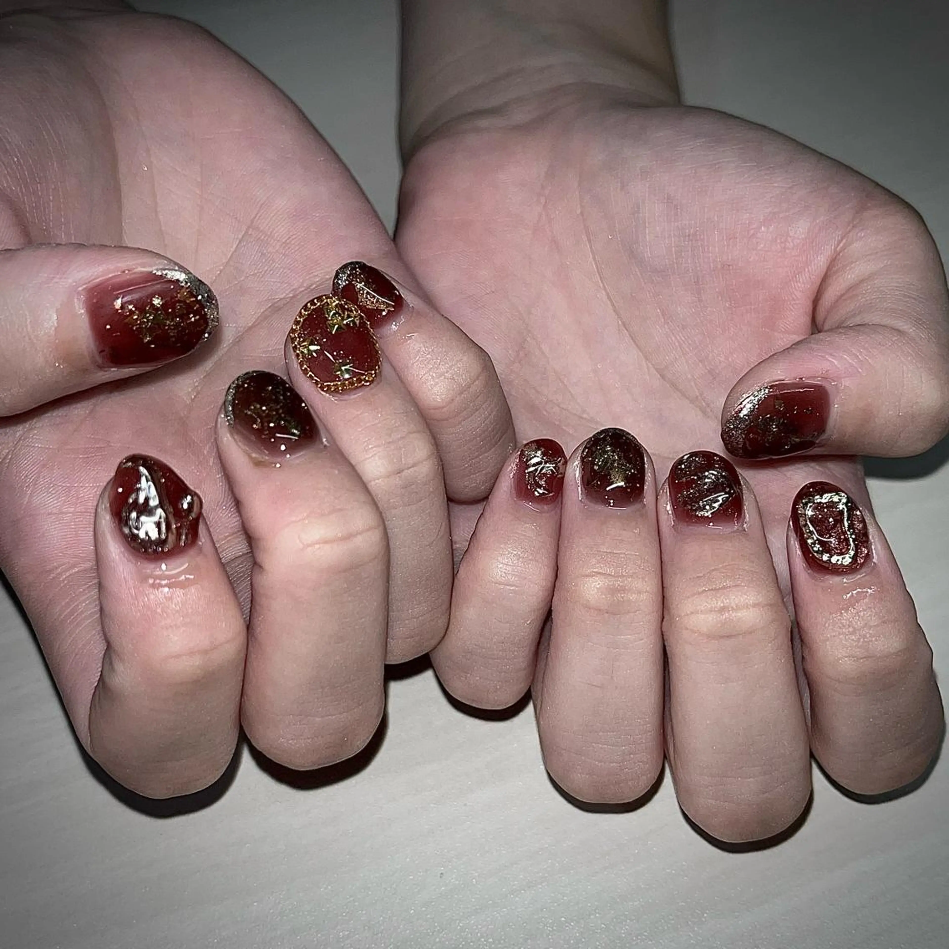 ネイル アートネイル クリアネイル フレンチネイル ジェルネイル ガラスフレンチ 🐕🦺Yappy 💗A-tanのネイルデザイン