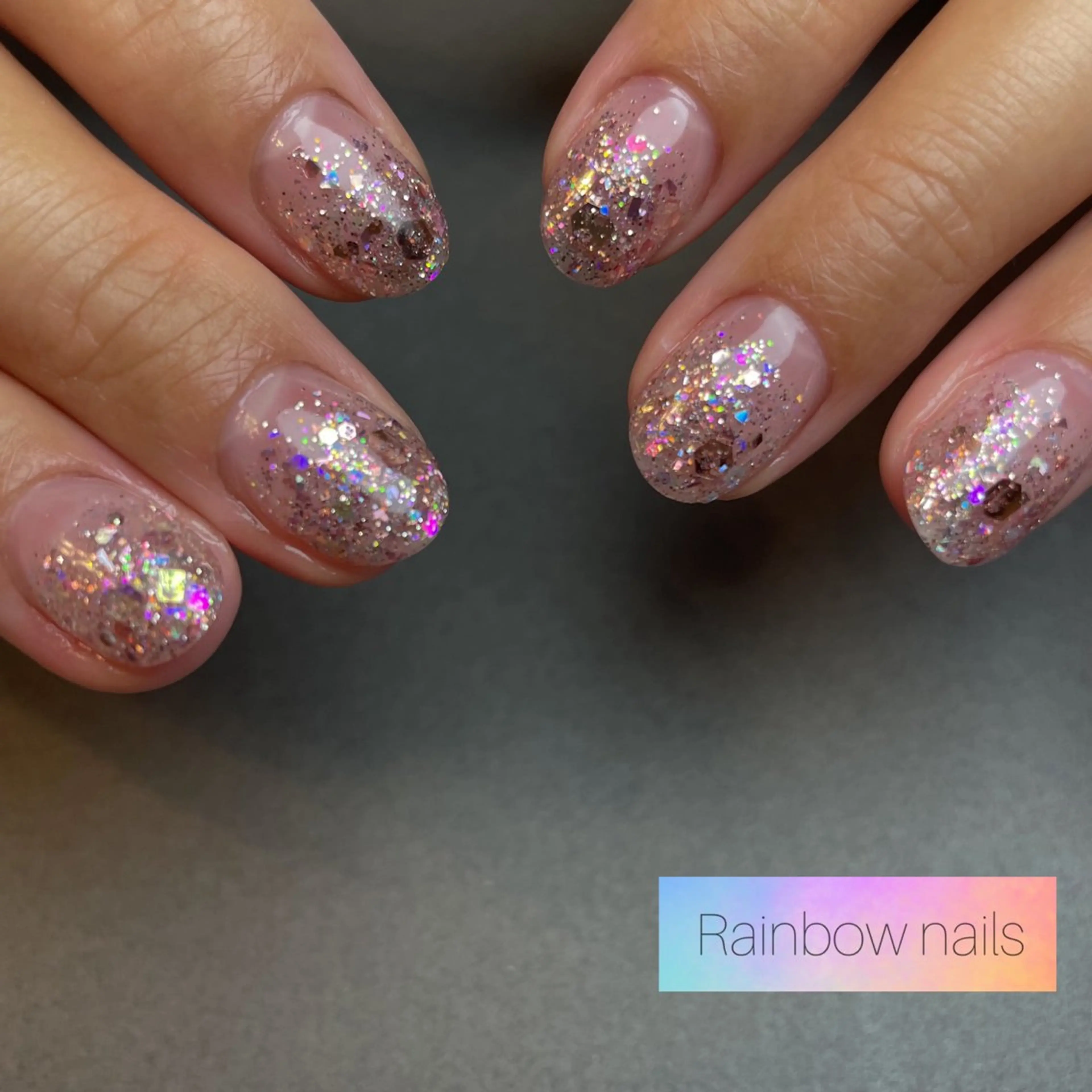 ネイル Rainbow nailsくろちゃんのネイルデザイン