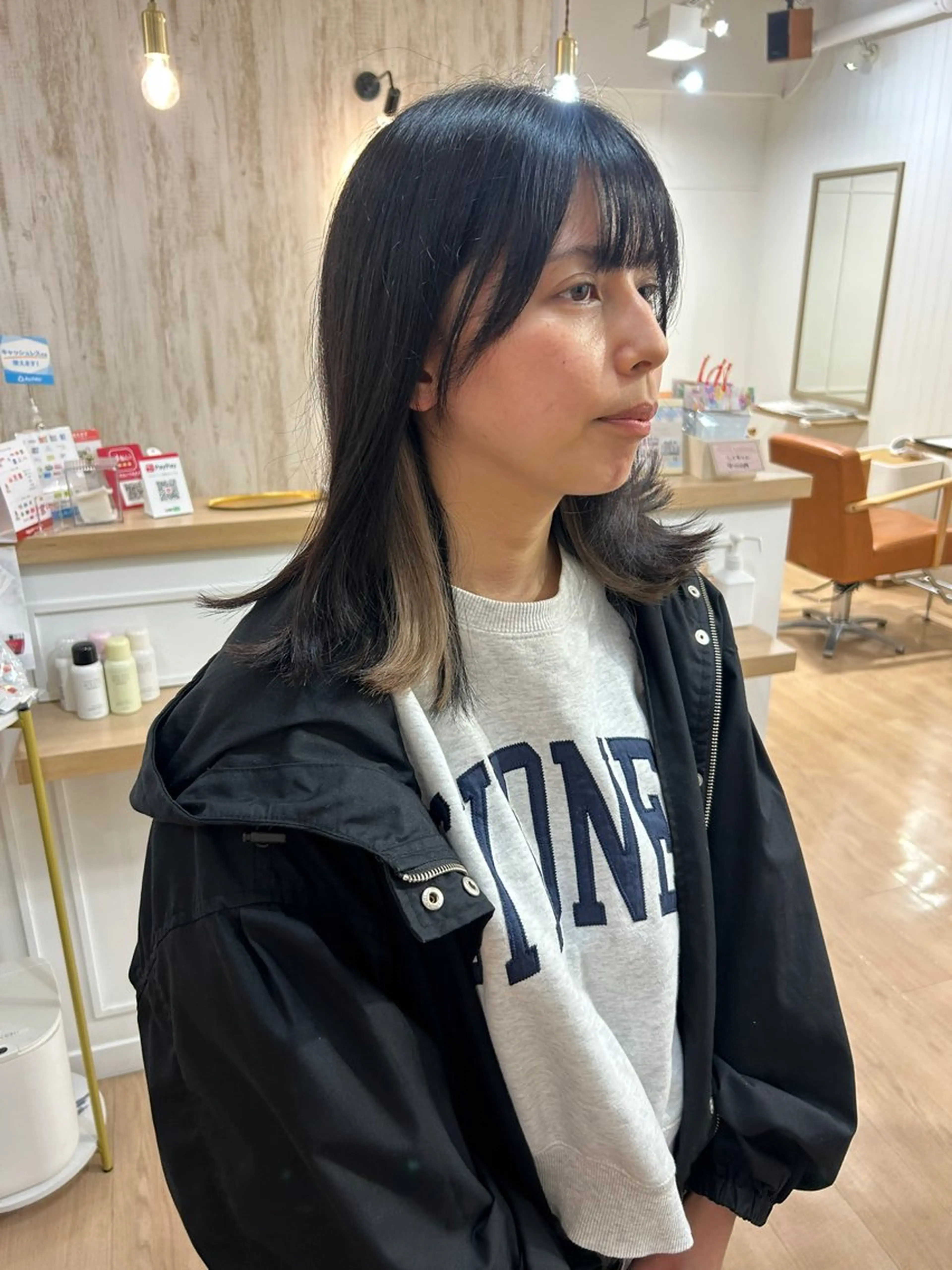 セミロング カラー レイヤーカット/髪質 改善✨/藤田侑花のヘアスタイル