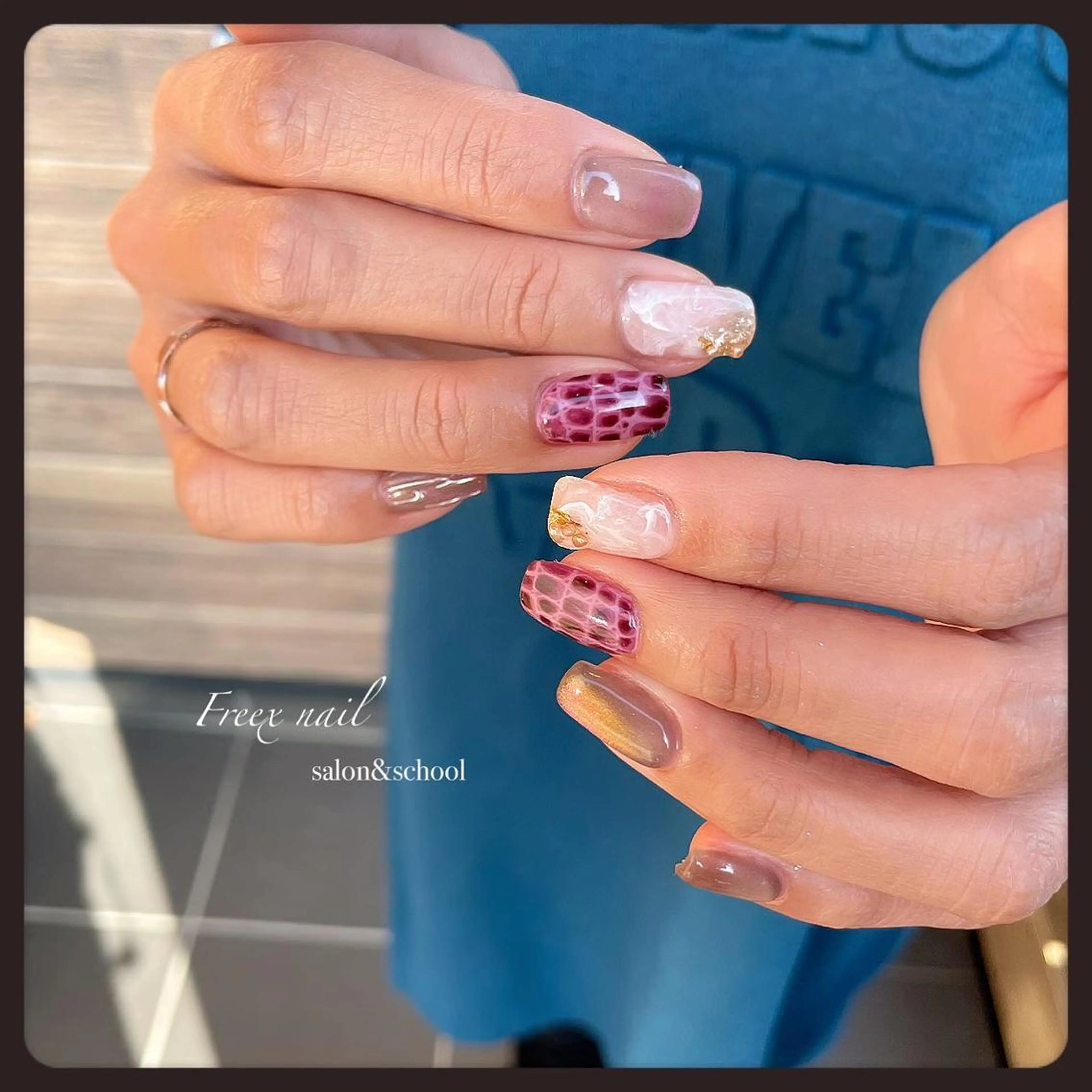 ネイル ハンドネイル ハンドケア freex nail /ニュアンス/個性派のネイルデザイン