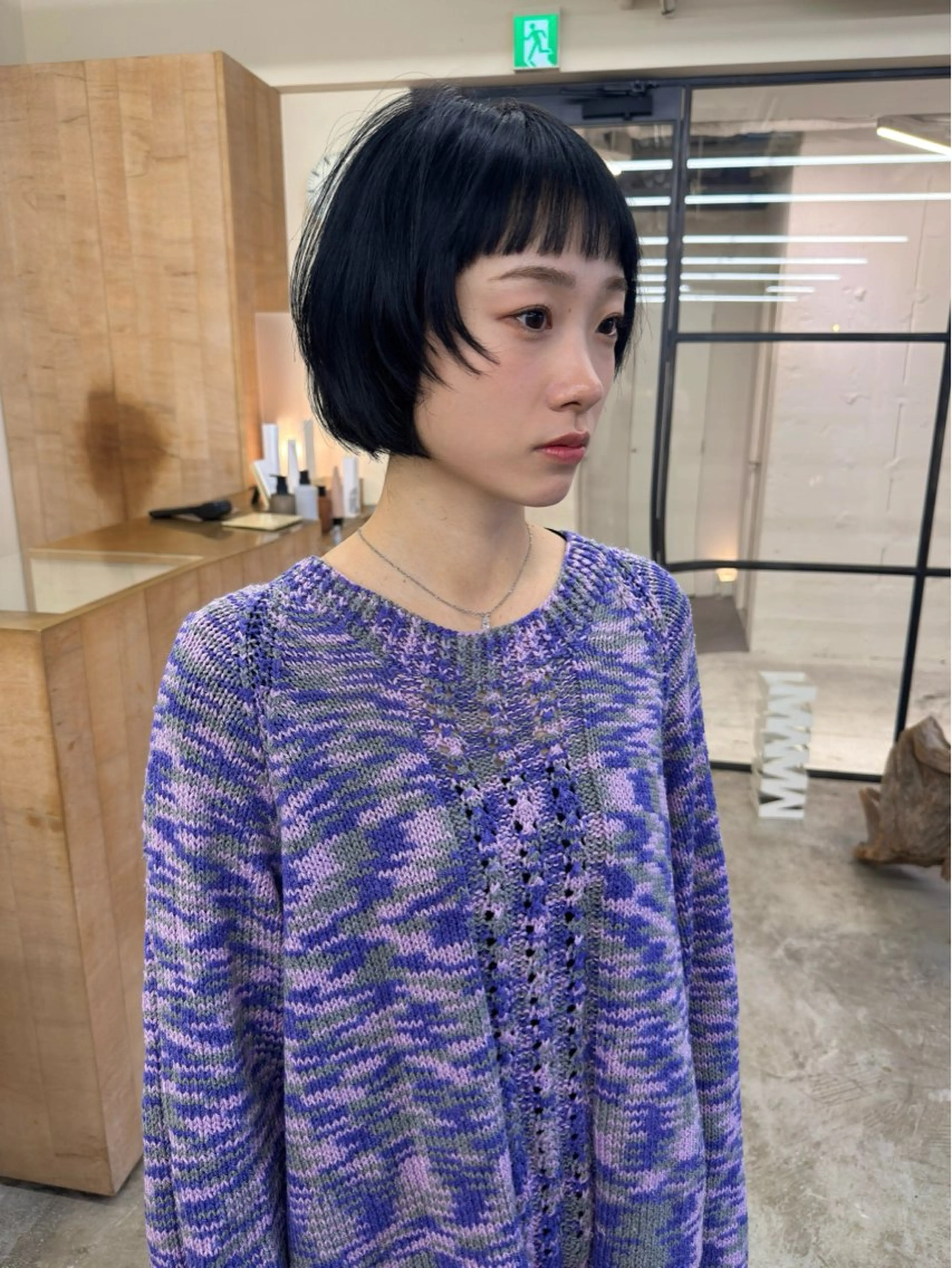 ショート ボブ 顔まわりレイヤー レイヤーカット 大塚 柊那のヘアスタイル