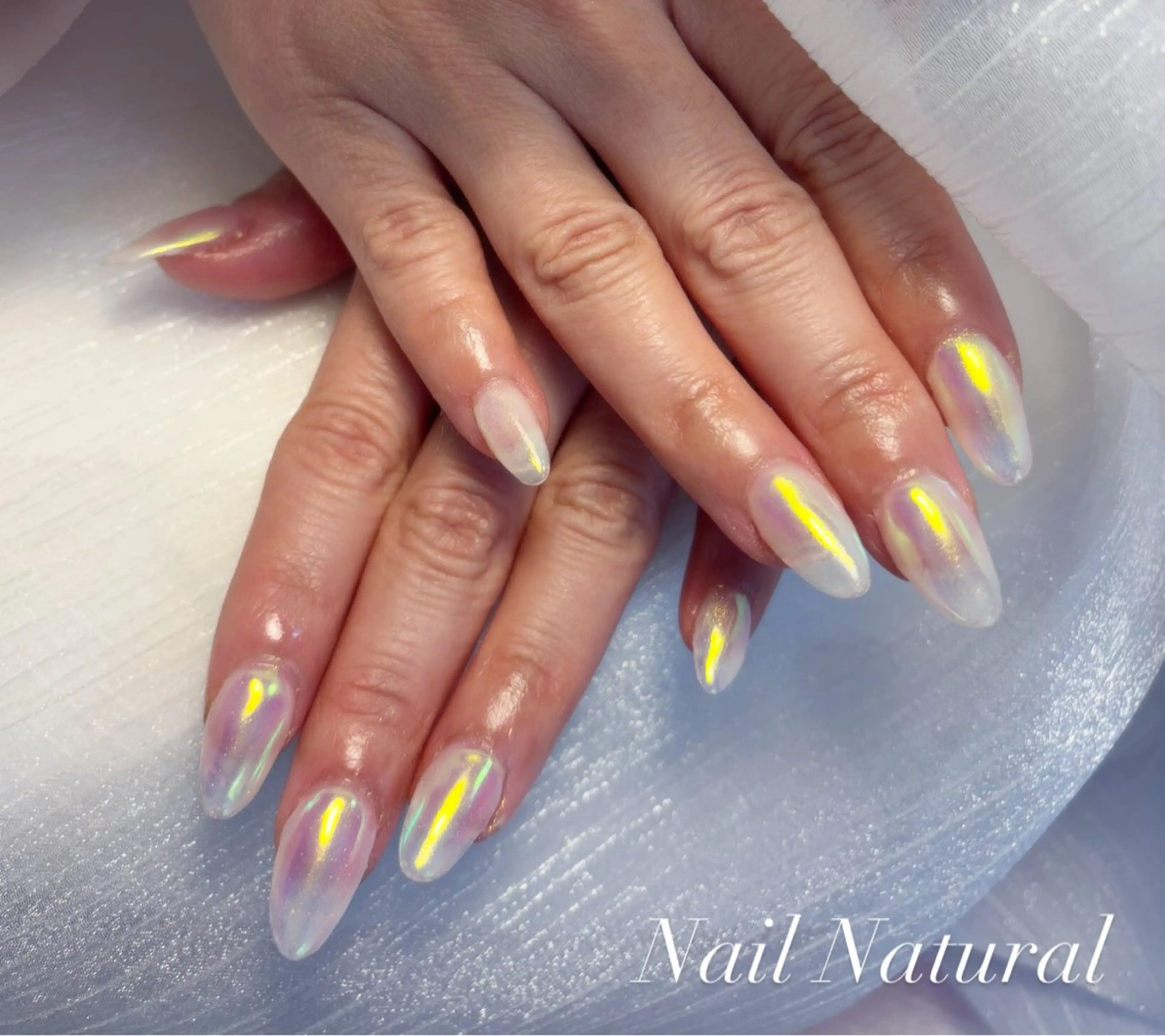 ネイル フラッシュネイル フットネイル フレンチネイル ジェルネイル ガラスフレンチ ハンドネイル Nail salon Natulalのネイルデザイン