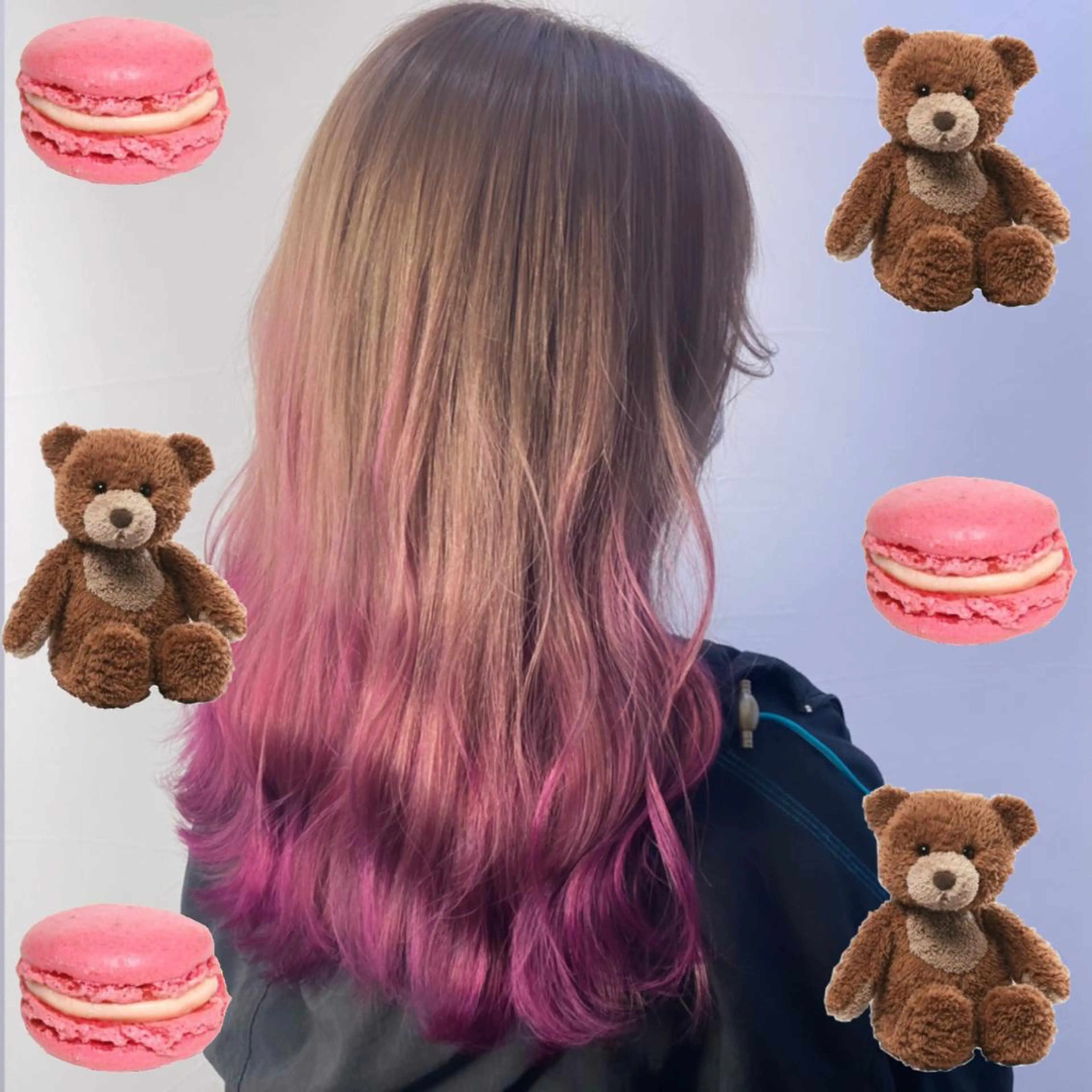 ロング カラー ベージュカラー カシス グラデーションカラー ミルクティーベージュ ピンクカラー 韓国ヘア特化 💟 ララア 💟のヘアスタイル