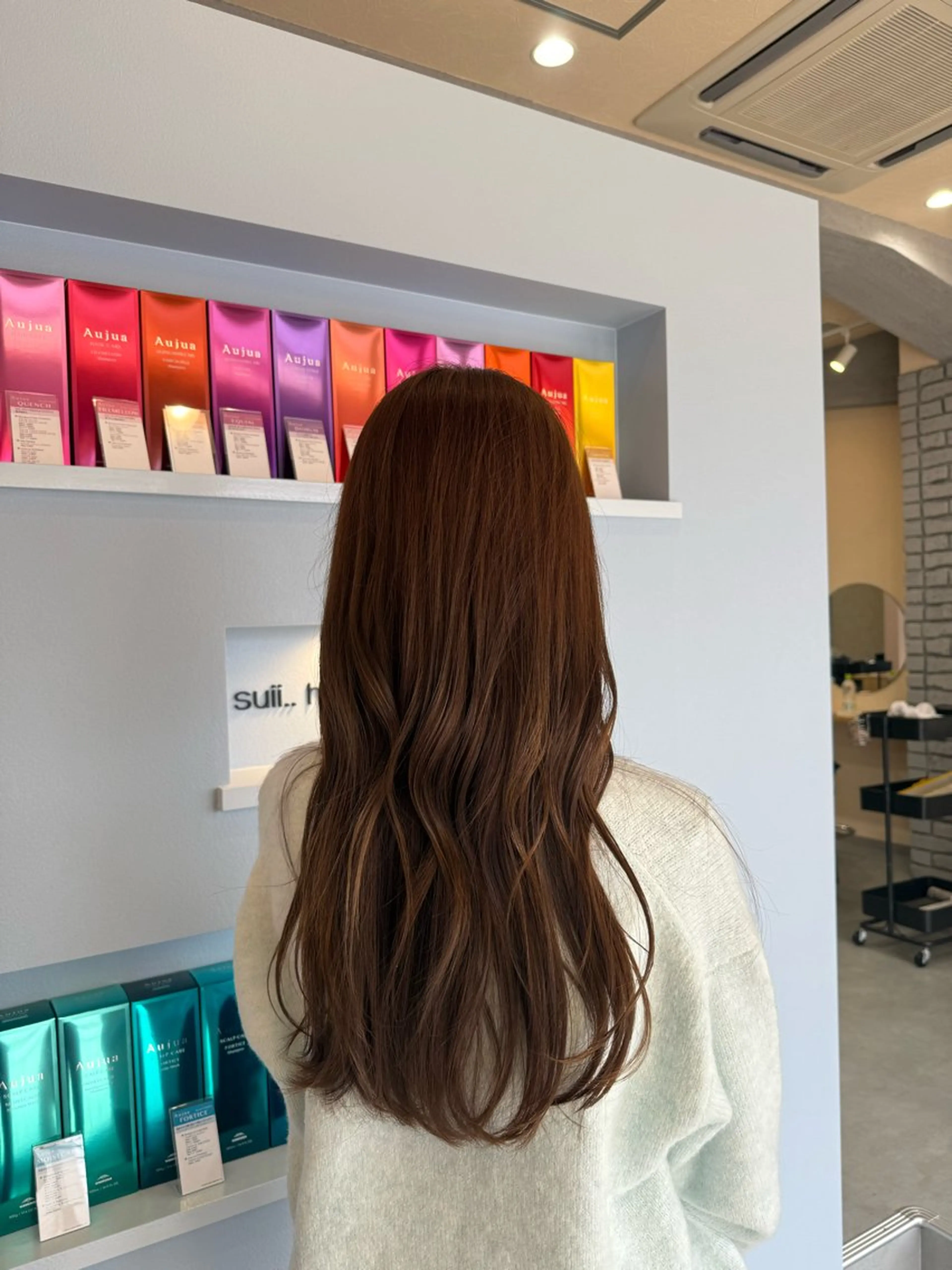 ロング カット ヘアカラー トリートメント 透明感カラー🫧 🍒ダブルカラーのヘアスタイル